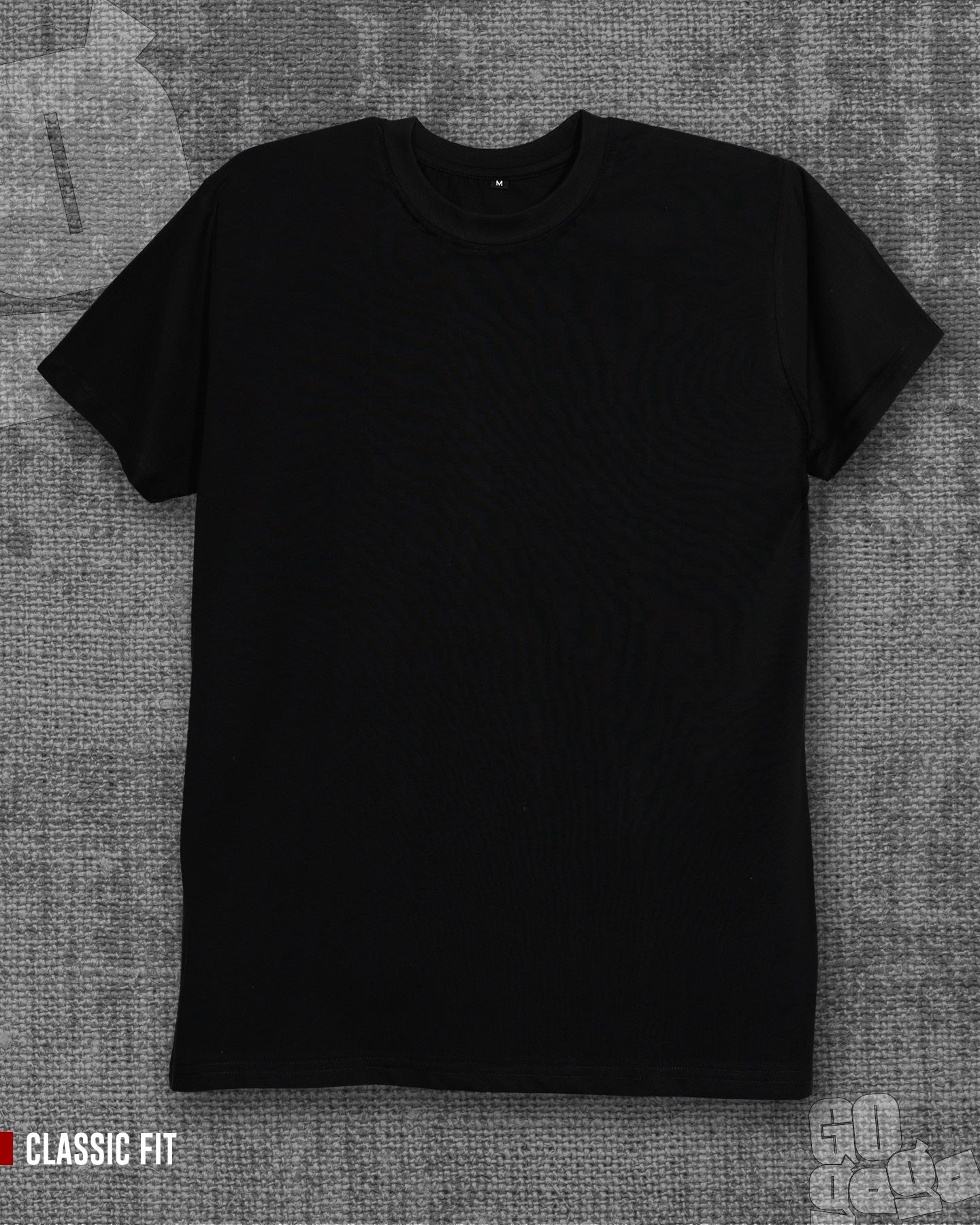 Basic Jet Black Classic Fit T-shirt