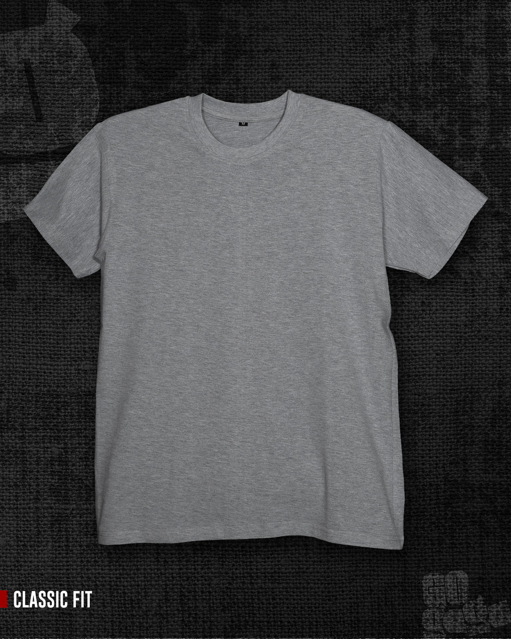Basic Melange Grey Classic Fit T-shirt