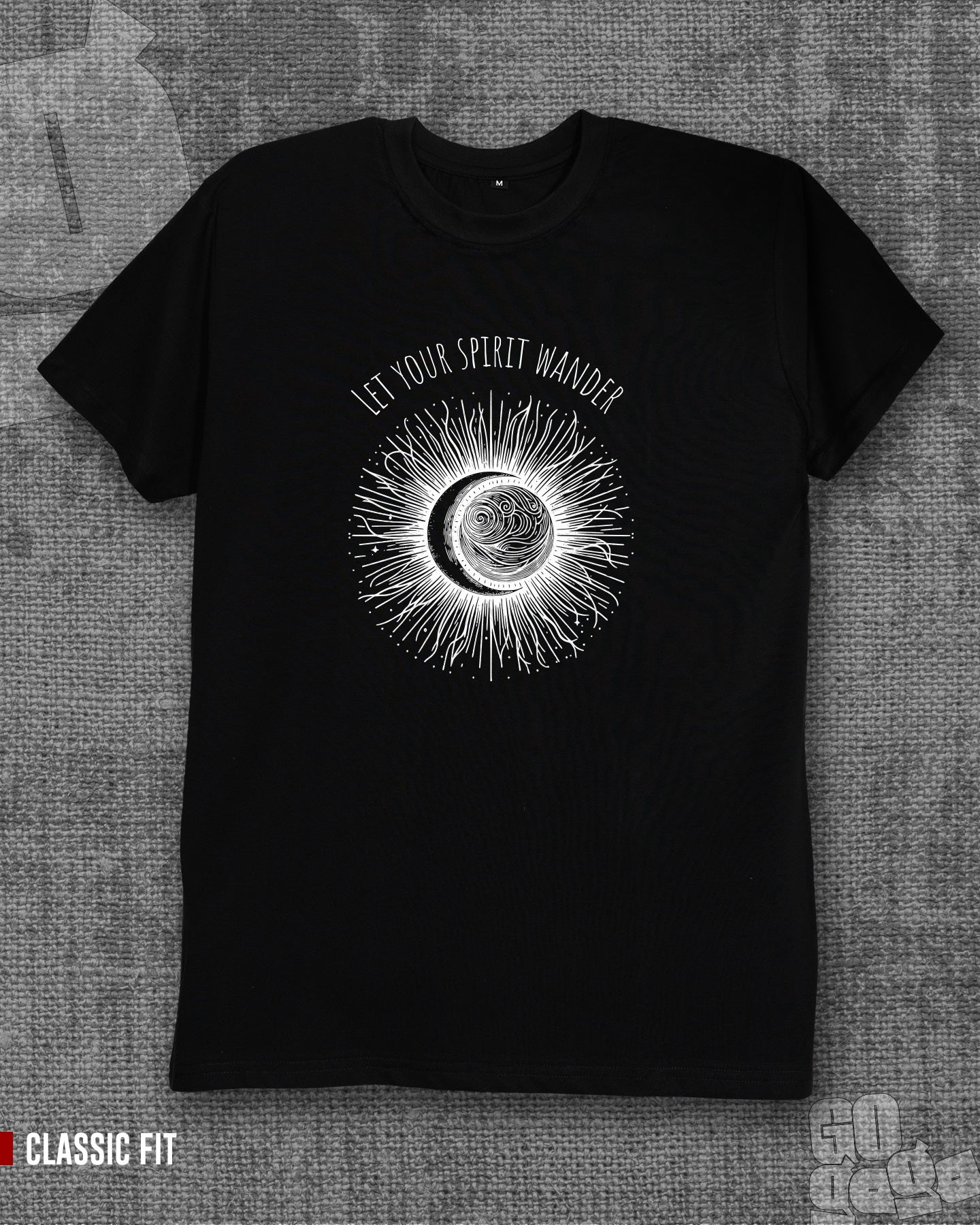 Let your spirit wander Black Classic Fit T-shirt