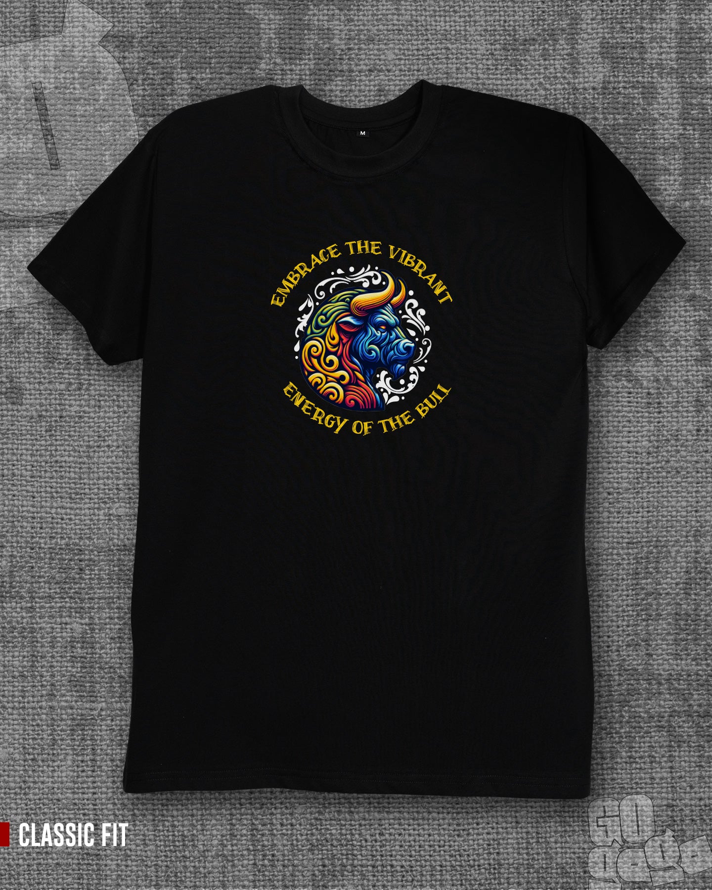 Energy of the bull Black Classic Fit T-shirt