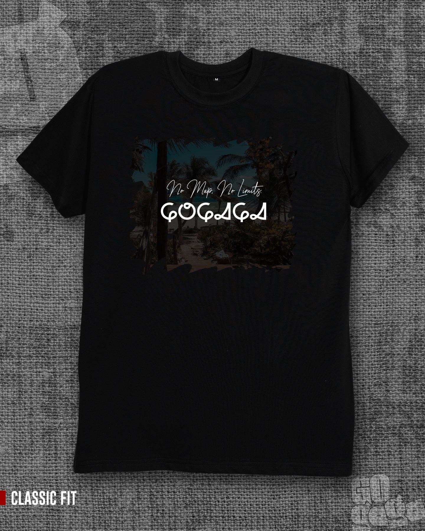 No map, No limits Black Classic Fit T-shirt