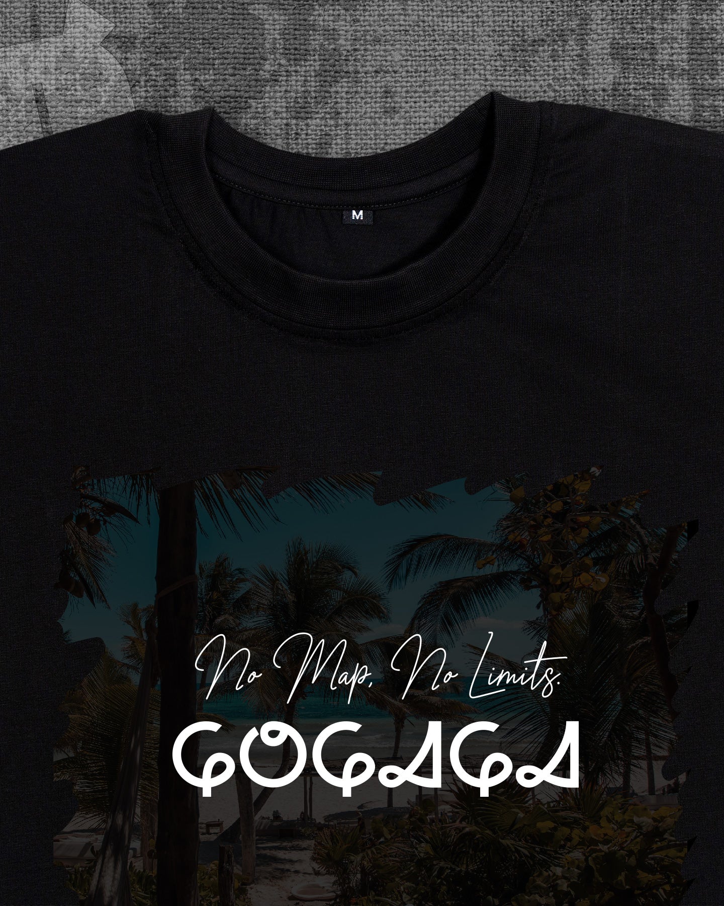 No map, No limits Black Classic Fit T-shirt