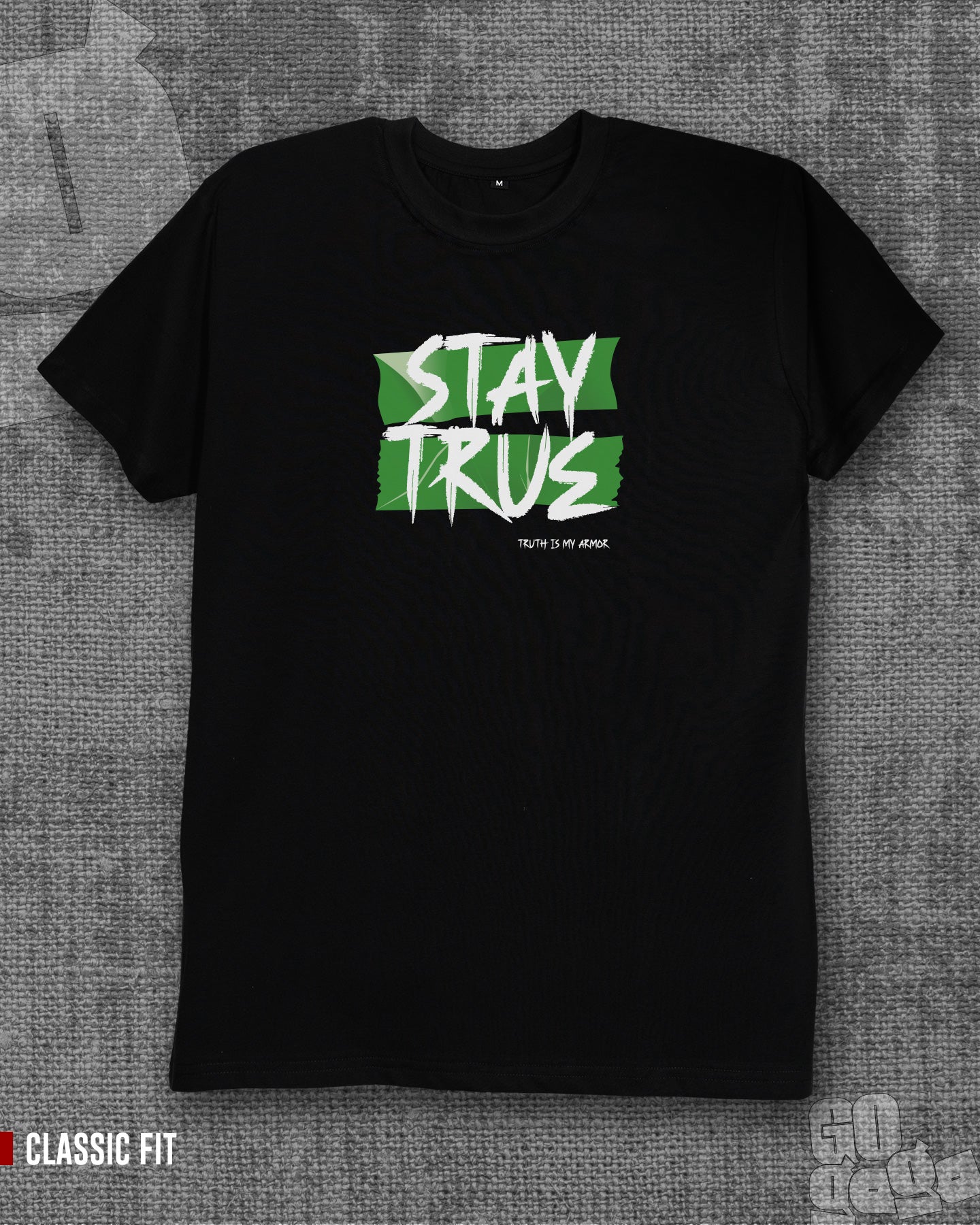 Stay true Black Classic Fit T-shirt