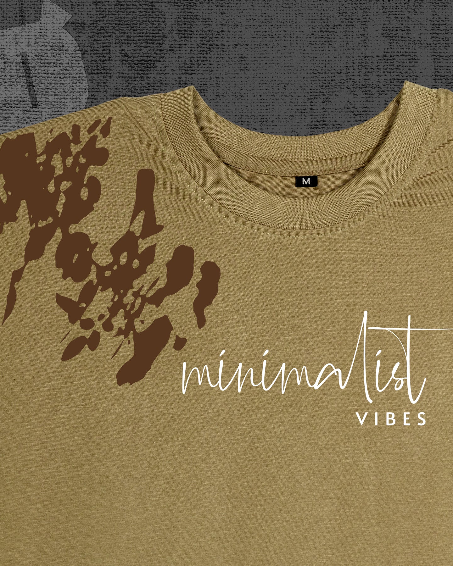 Minimalist vibes Dark Beige Classic Fit T-shirt