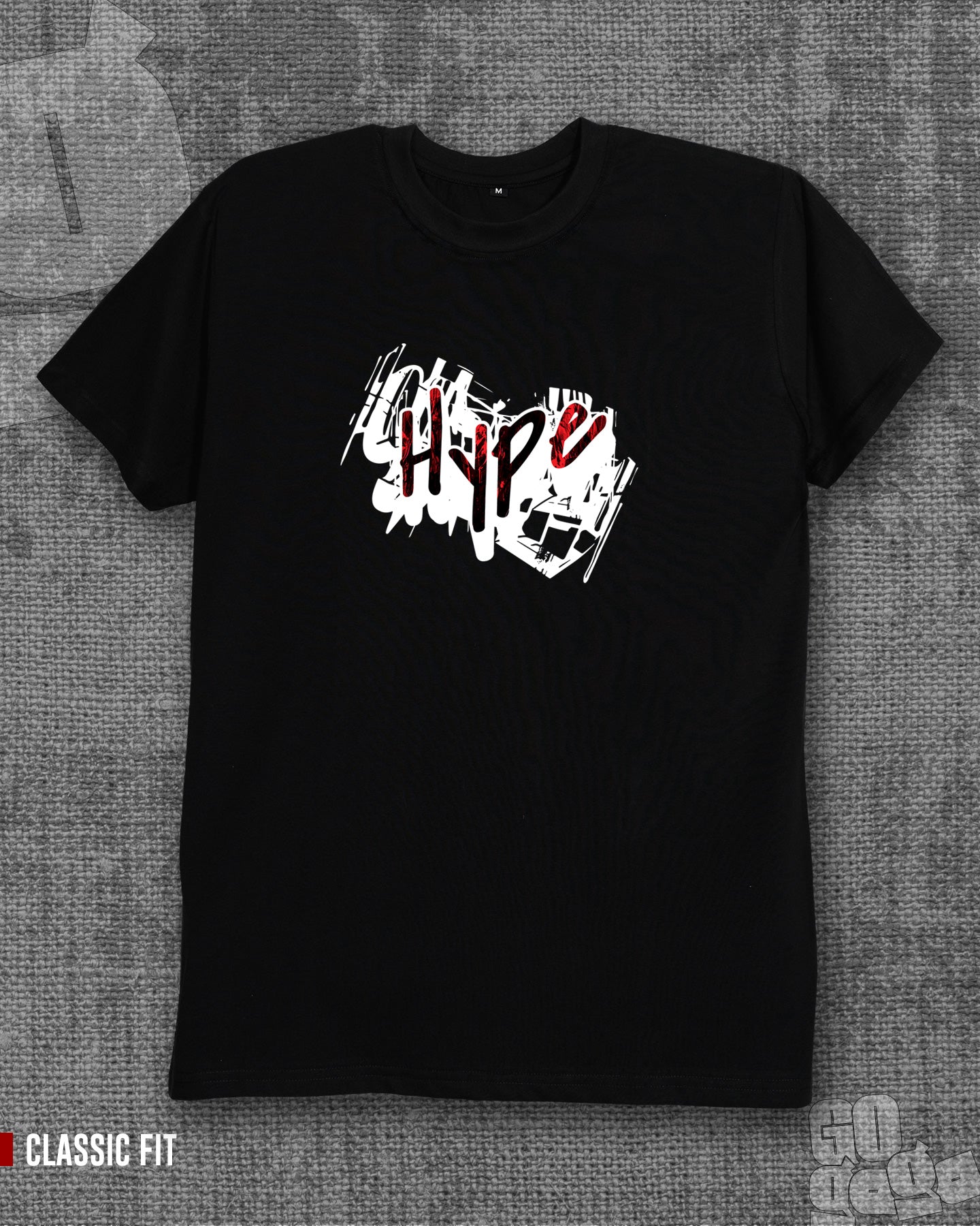 Hype Black Classic Fit T-shirt