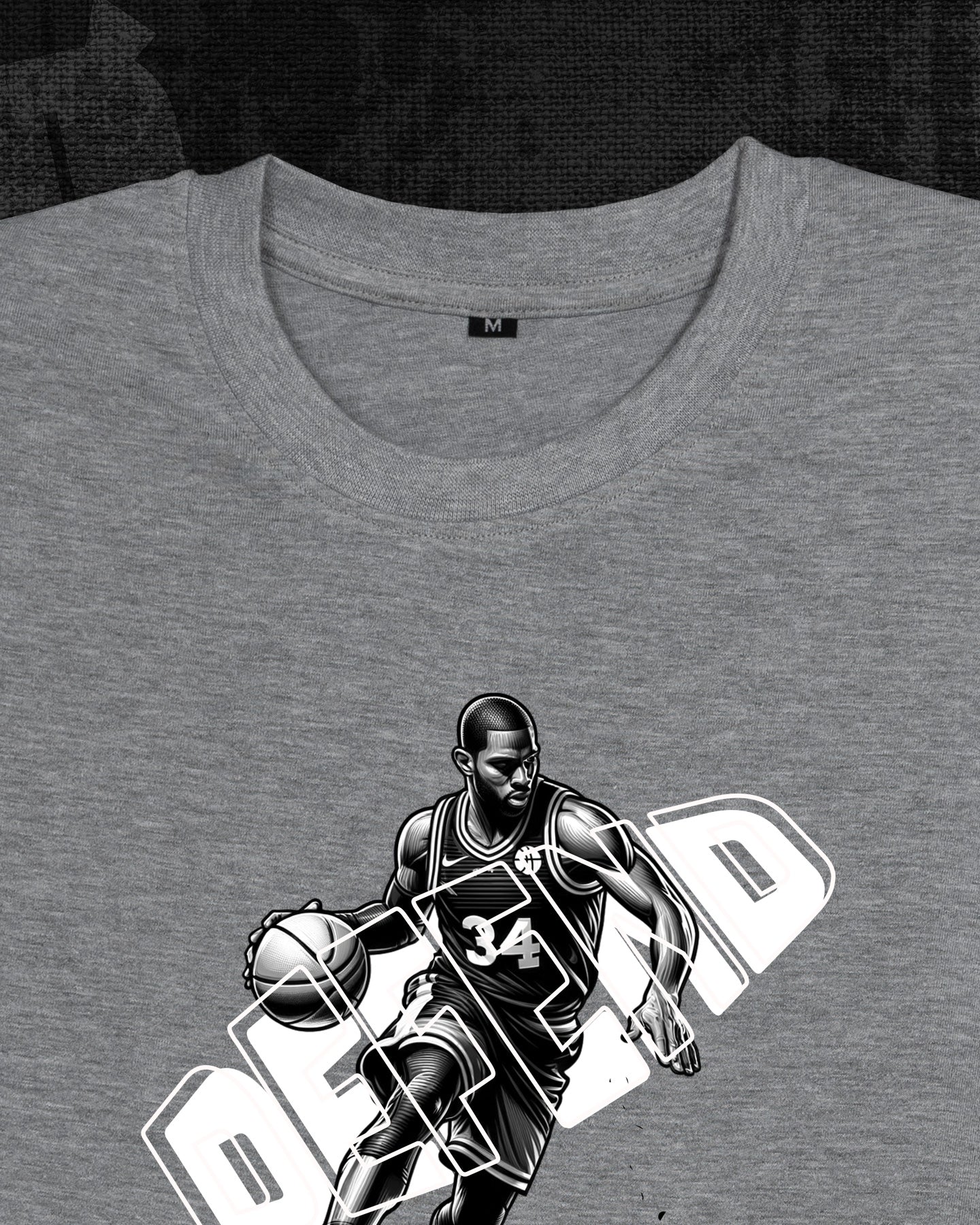 Defend  Melange Grey Classic Fit T-shirt