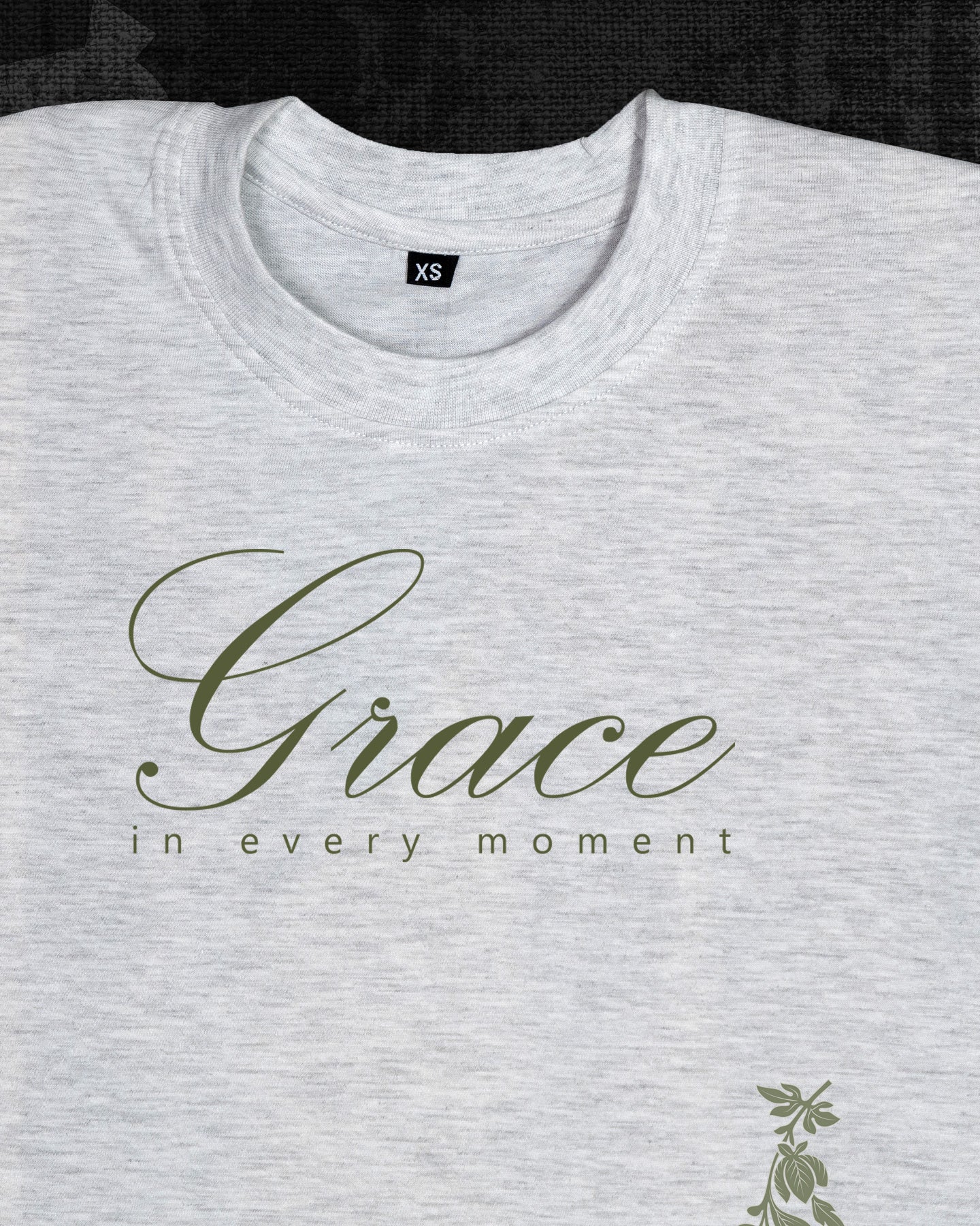 GRACE Melange White Classic Fit T-shirt