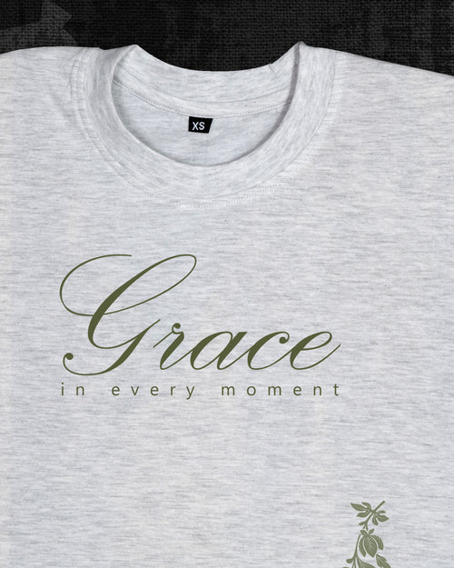 GRACE Melange White Classic Fit T-shirt