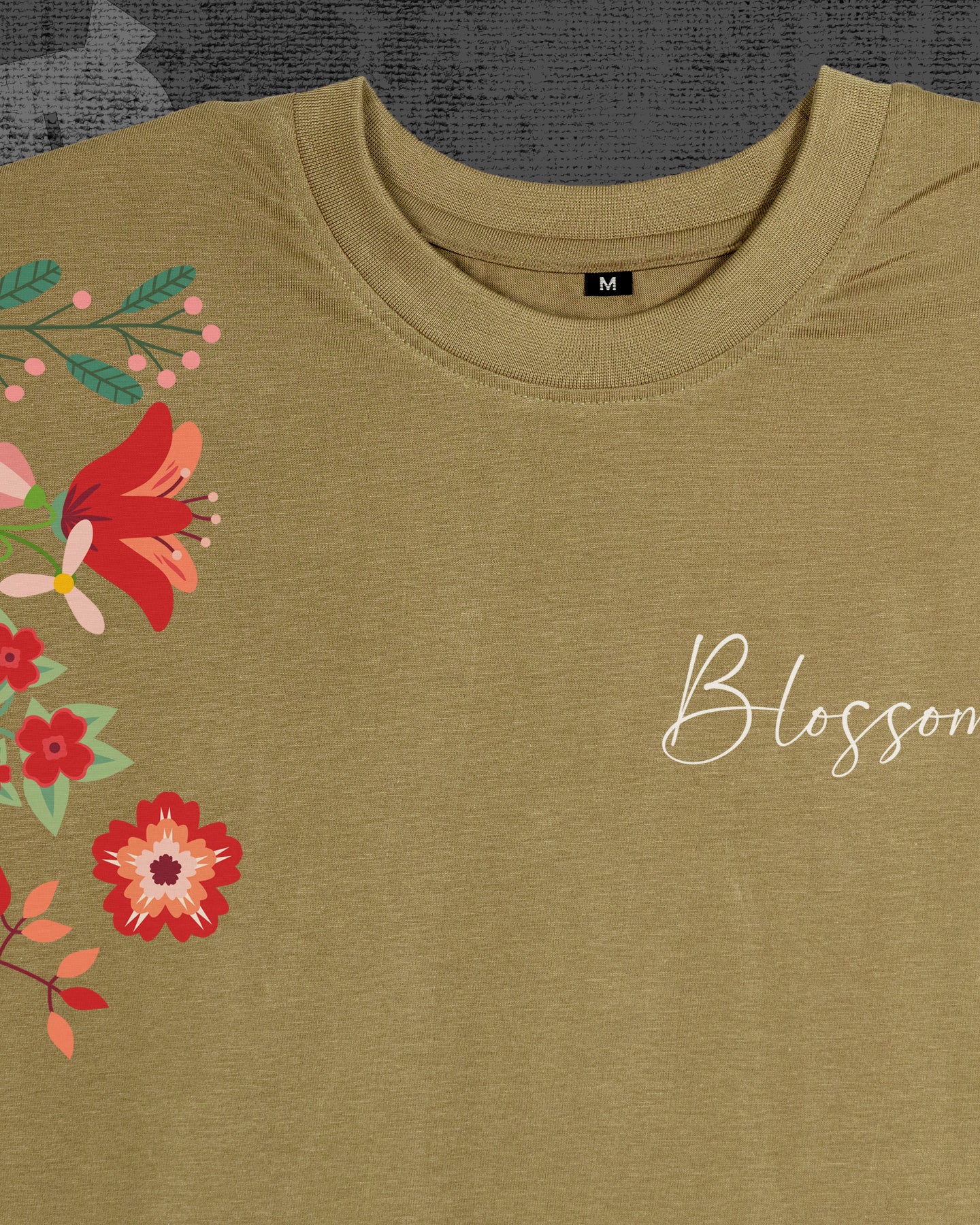 Blossoming Dark Beige Classic Fit T-shirt