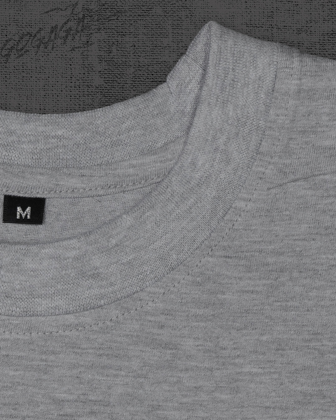 Good food good mood Melange Grey Crop Top