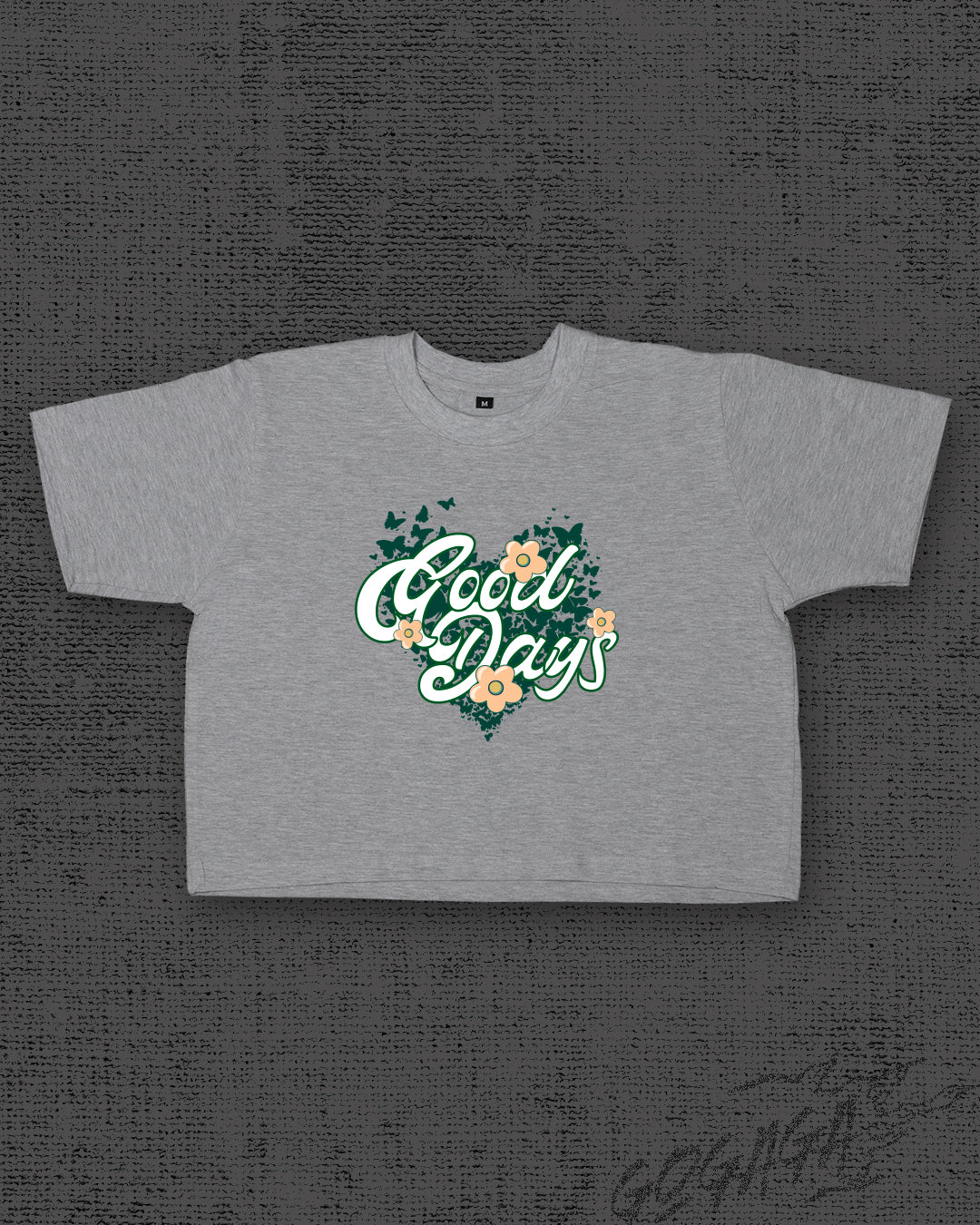 Good Days Melange Grey Crop Top