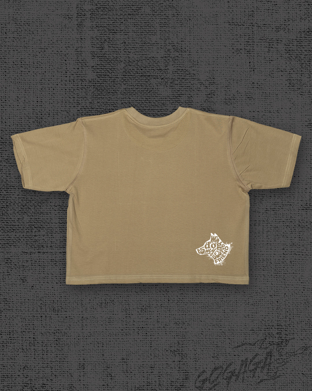 My dog is my best friend Dark Beige Crop Top