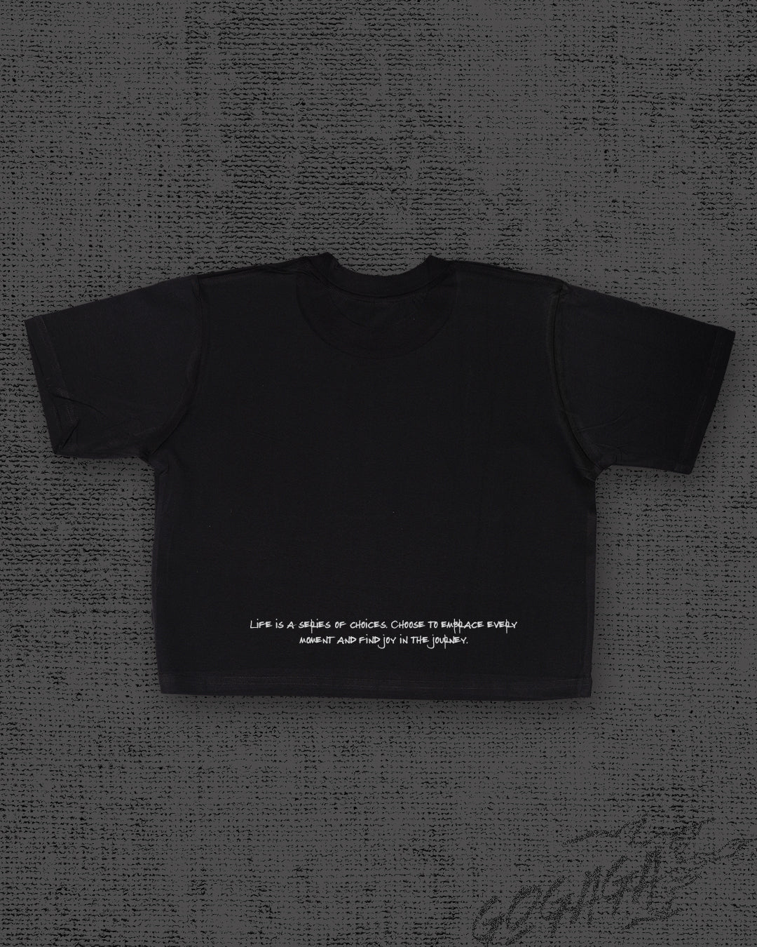 Life is a choice Black Crop Top