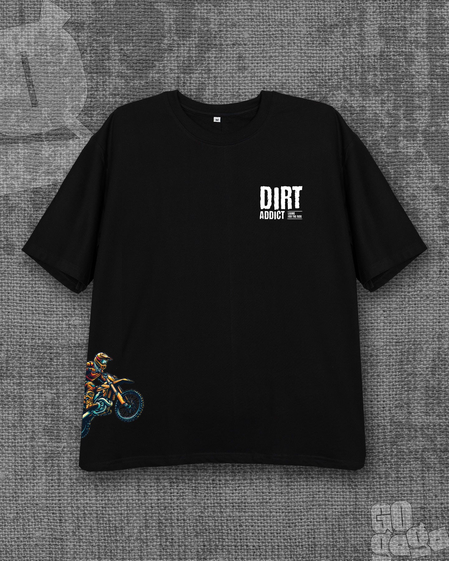DIRT Addict Black Heavyweight Oversized T-shirt