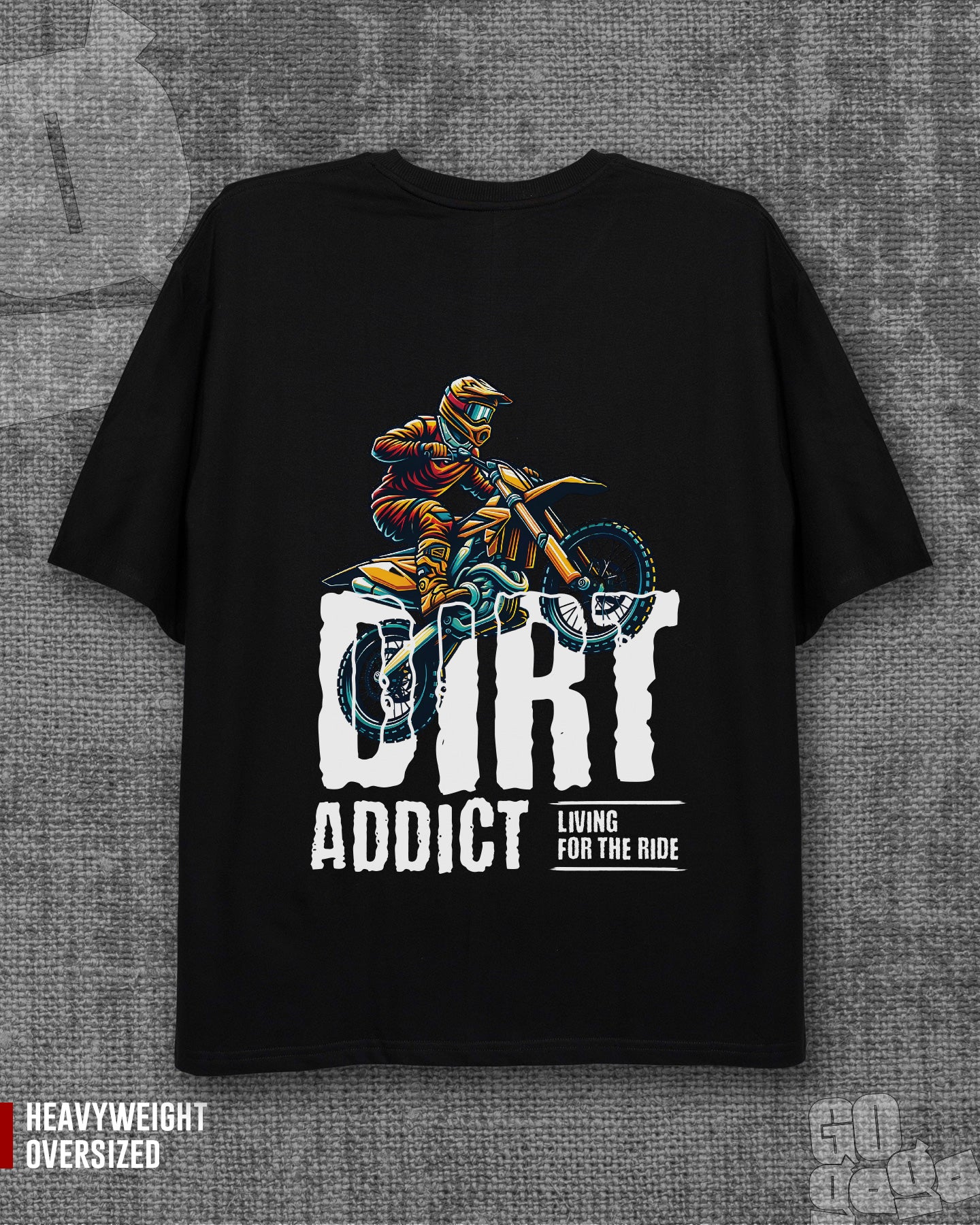 DIRT Addict Black Heavyweight Oversized T-shirt