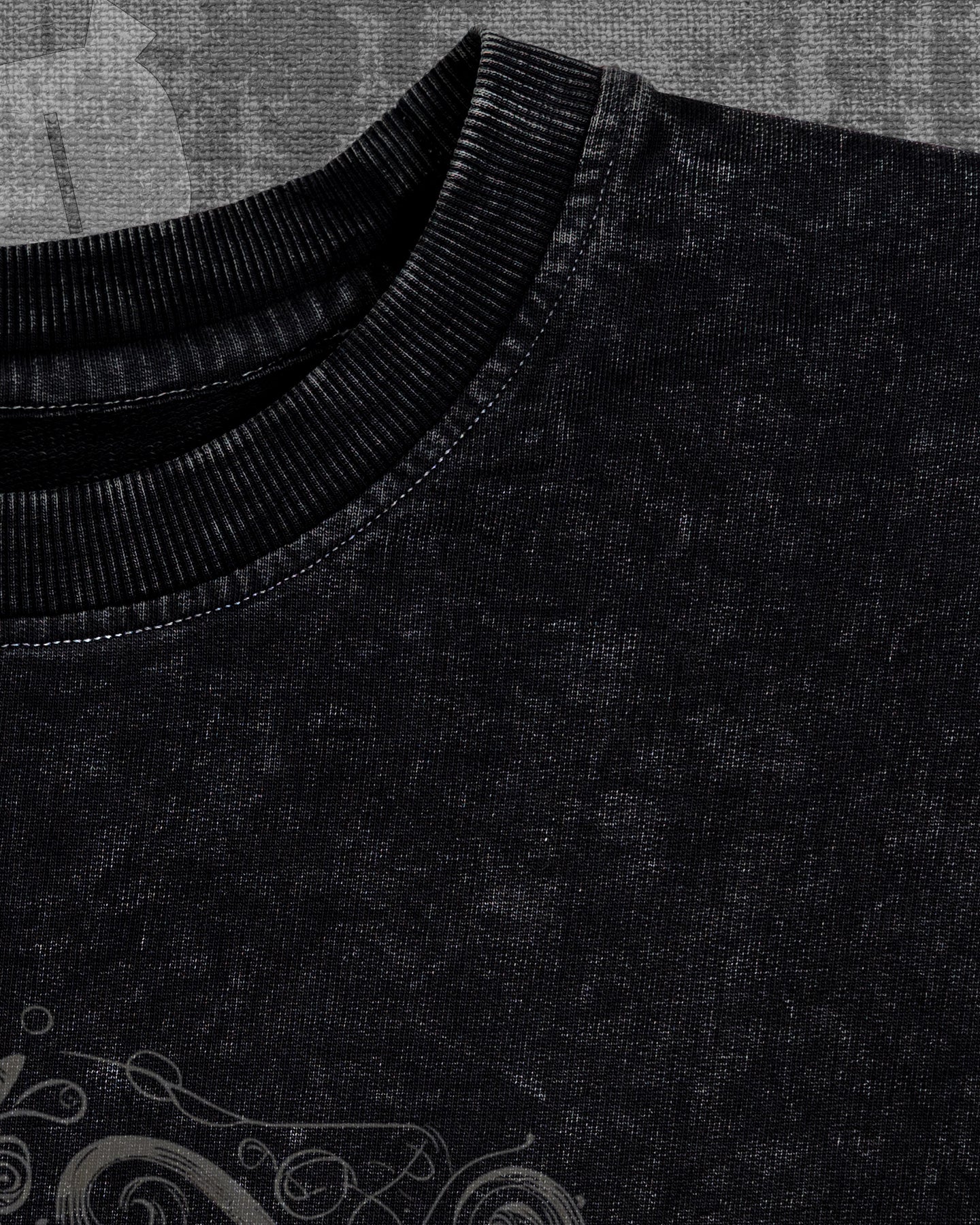 Believe in your self Black stonewash Heavyweight Oversized T-shirt