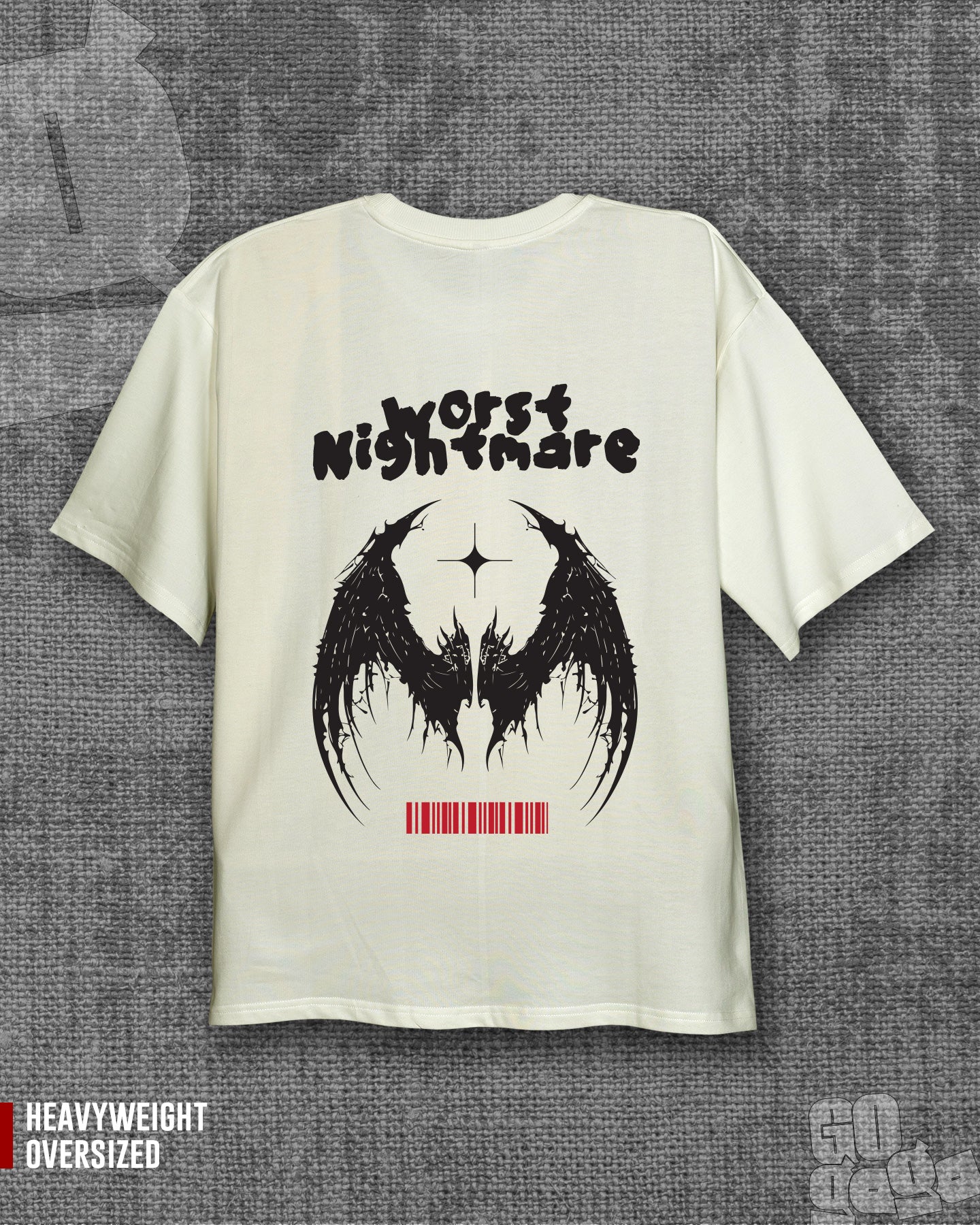 Worst Nightmare Off white Heavyweight Oversized T-shirt