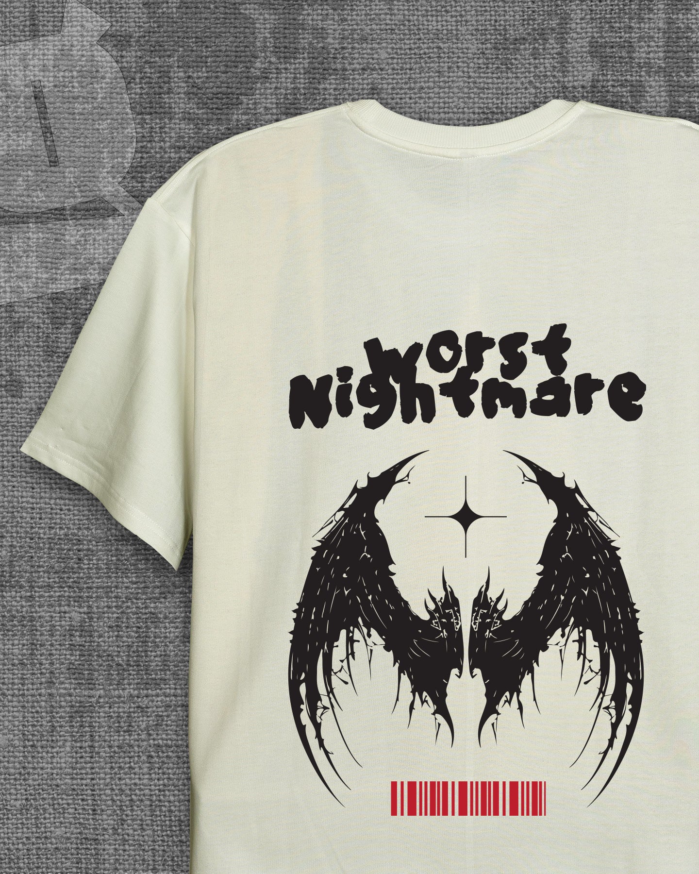 Worst Nightmare Off white Heavyweight Oversized T-shirt