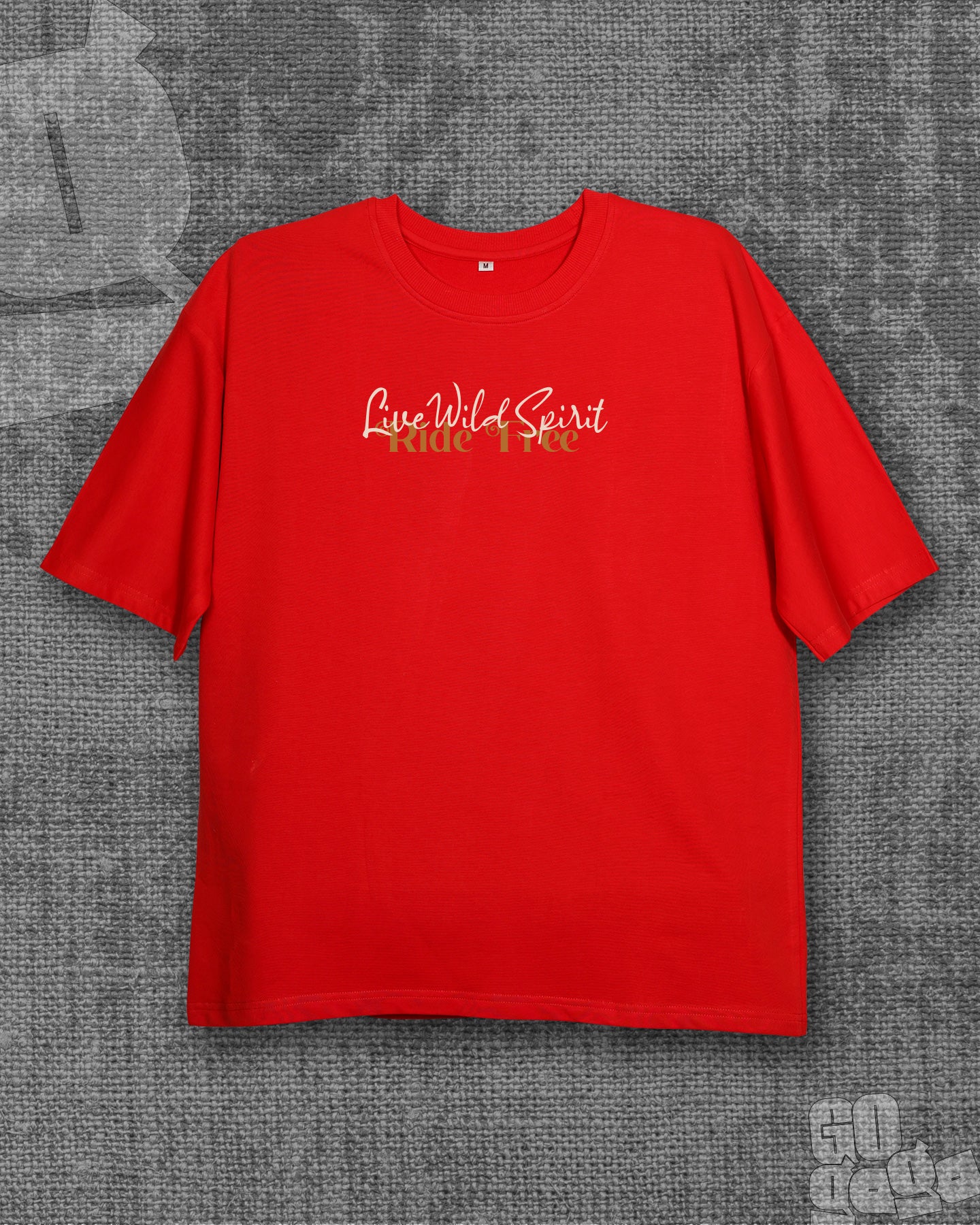 Live Wild Spirit - Red Heavyweight Oversized T-shirt