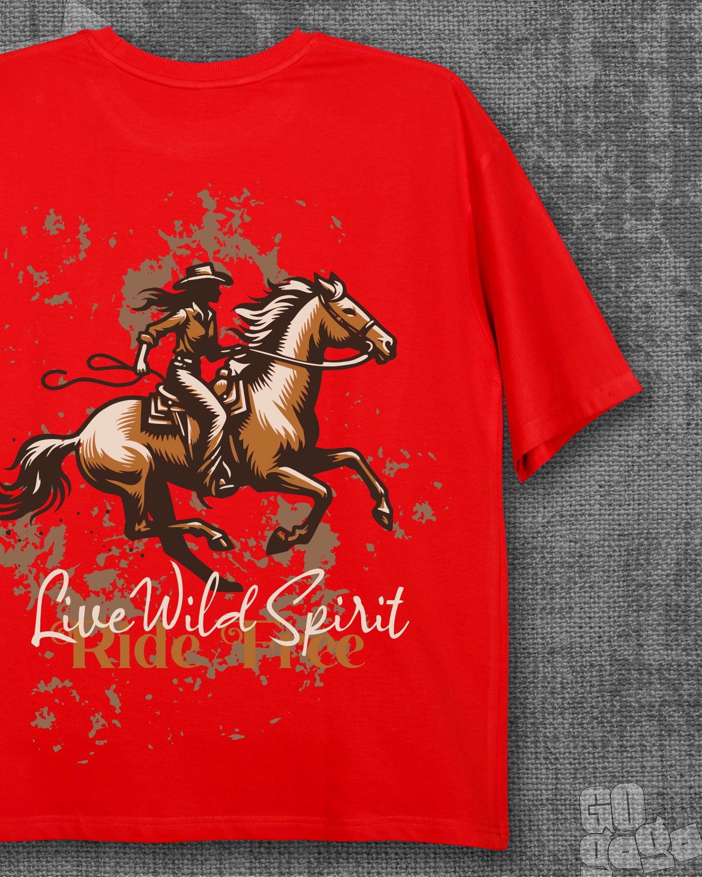 Live Wild Spirit - Red Heavyweight Oversized T-shirt
