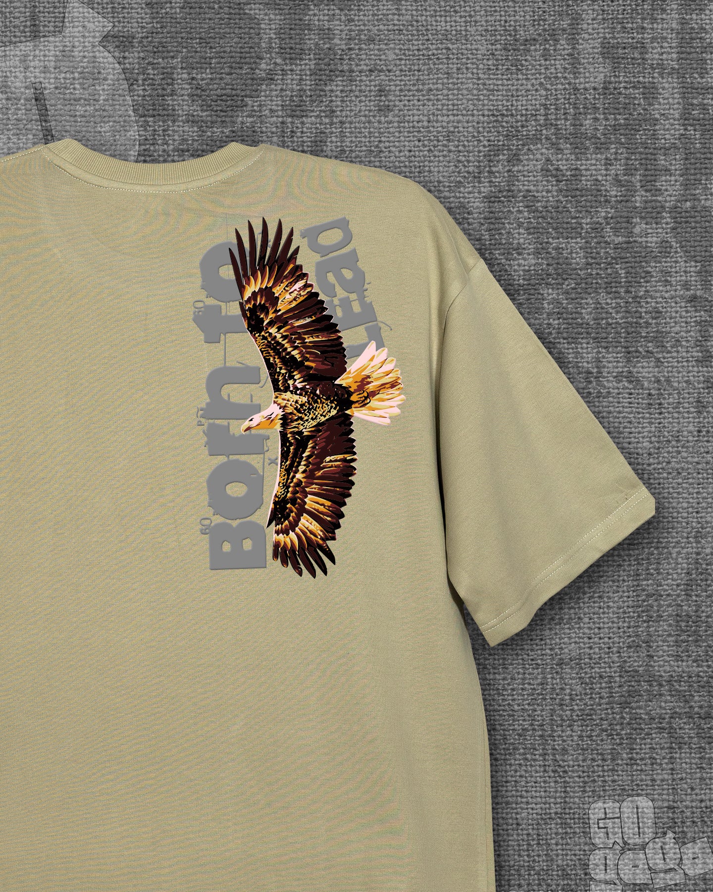 Born to lead Cement Grey Heavyweight Oversized T-shirt