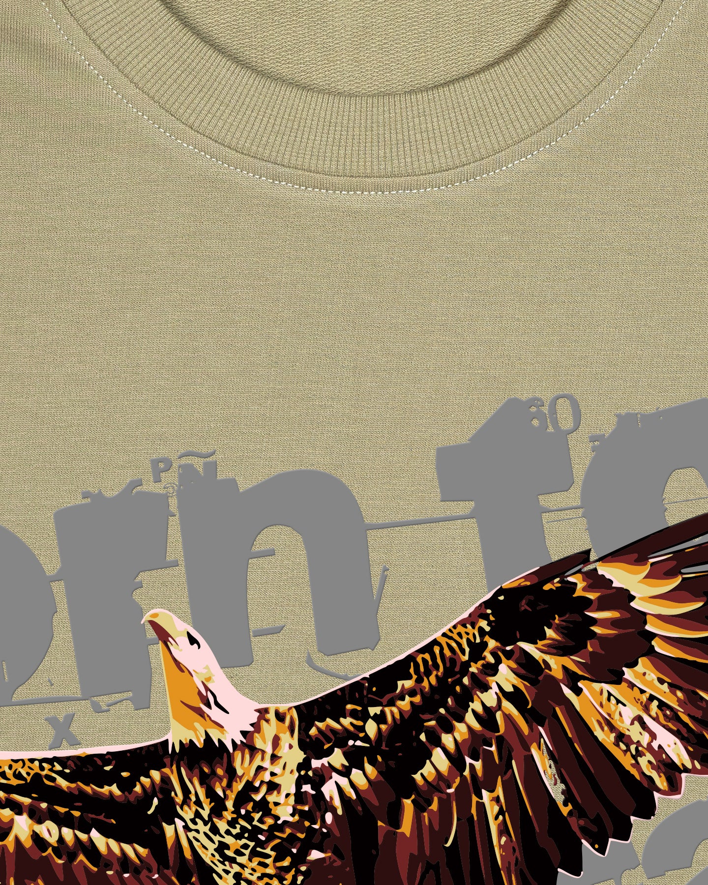 Born to lead Cement Grey Heavyweight Oversized T-shirt