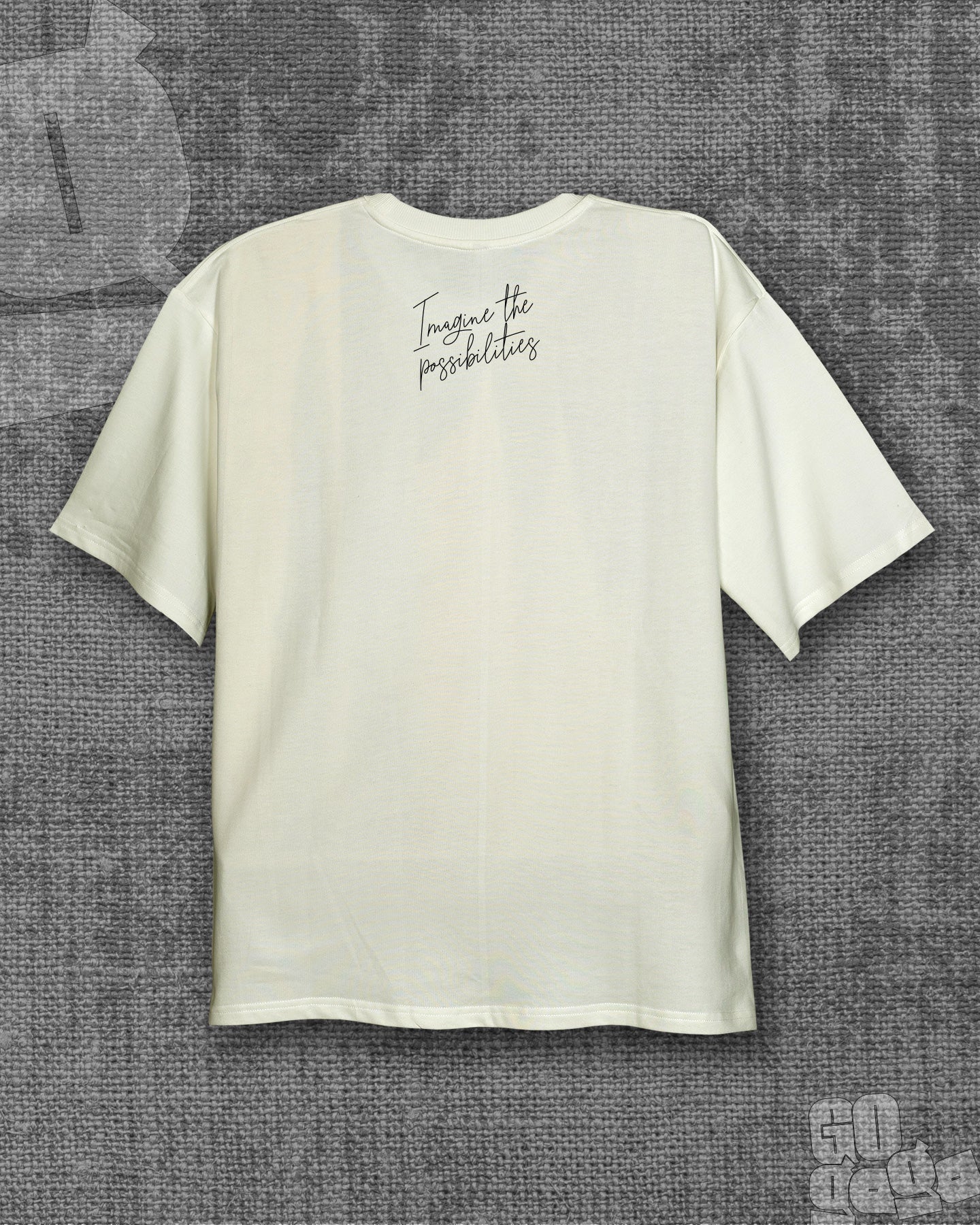 Imagine the Possibilities Off white Heavyweight Oversized T-shirt