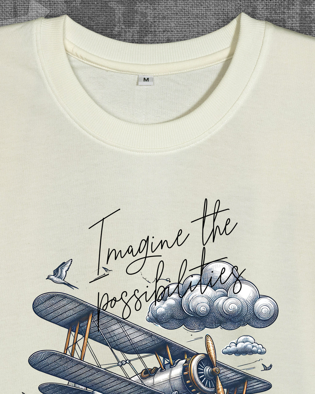 Imagine the Possibilities Off white Heavyweight Oversized T-shirt