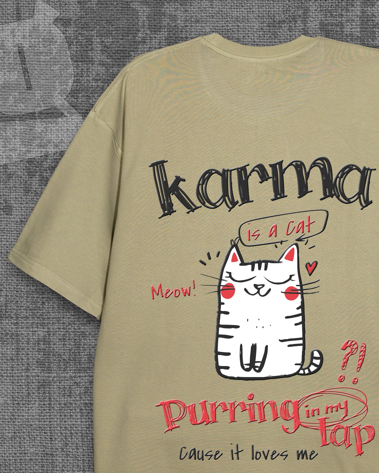 Karma Cement Grey Heavyweight Oversized T-shirt