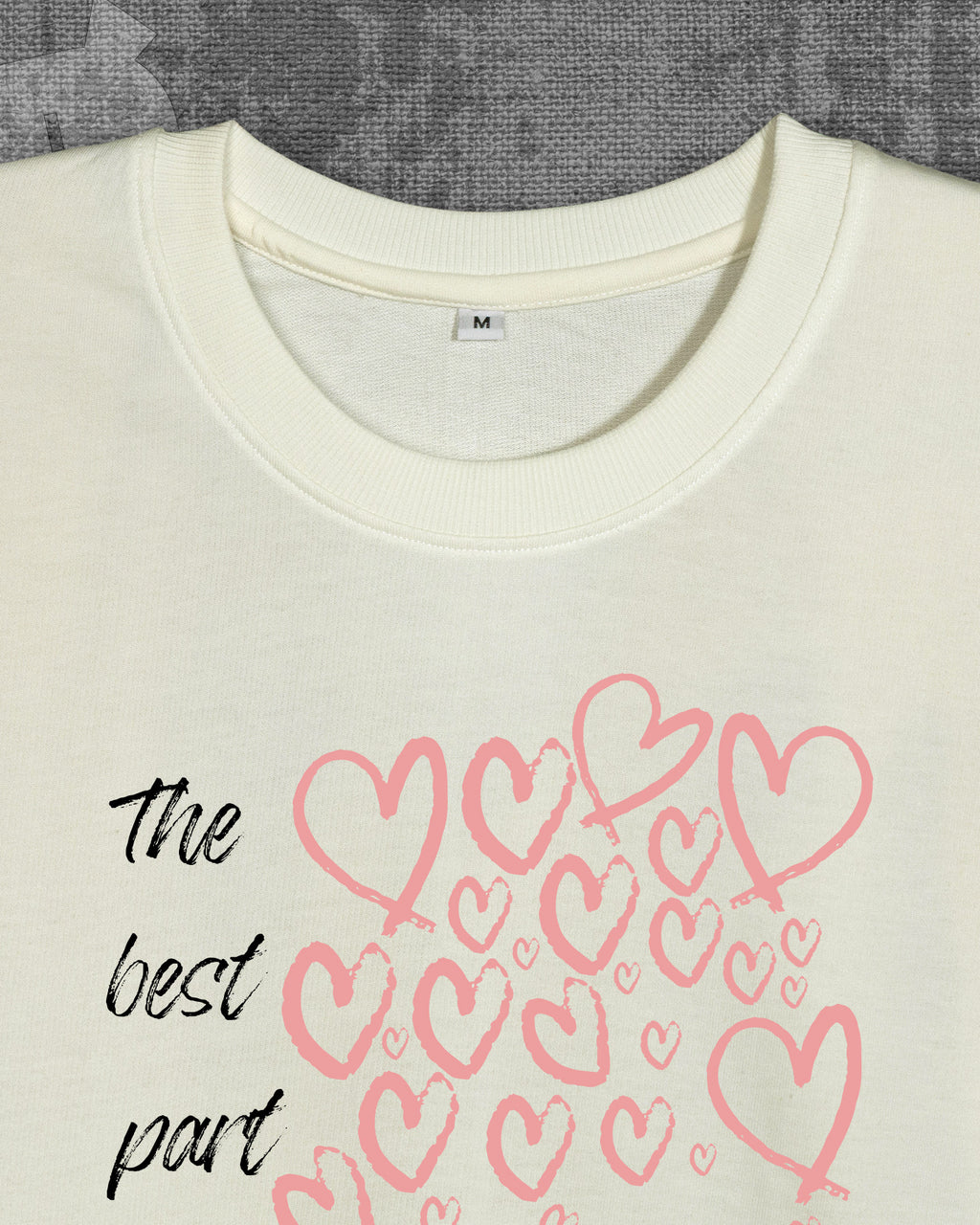 The best part of me is you Off white Heavyweight Oversized T-shirt