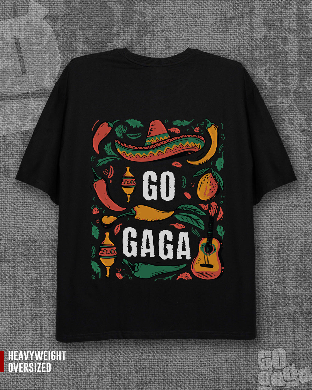 Gogaga Black Heavyweight Oversized T-shirt