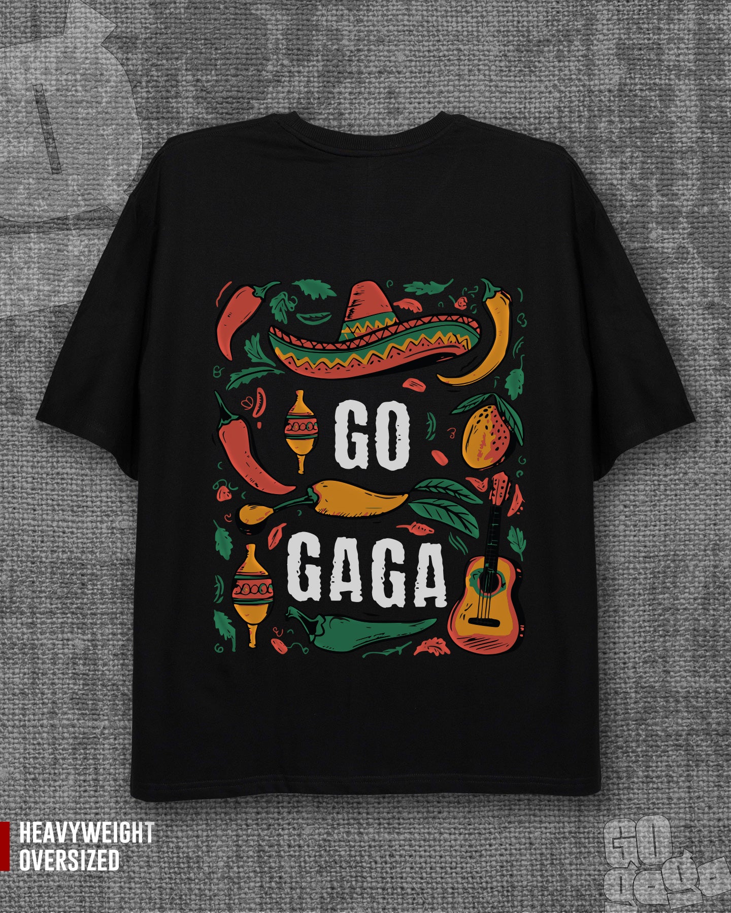 Gogaga Black Heavyweight Oversized T-shirt