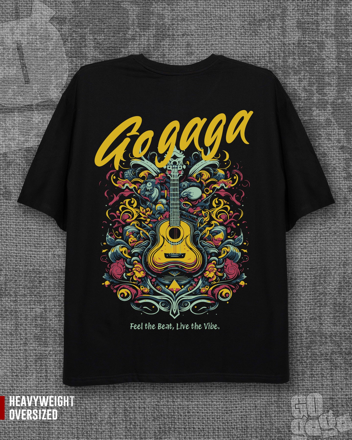Gogaga Black Heavyweight Oversized T-shirt