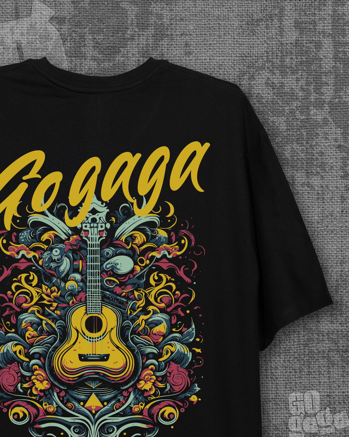 Gogaga Black Heavyweight Oversized T-shirt