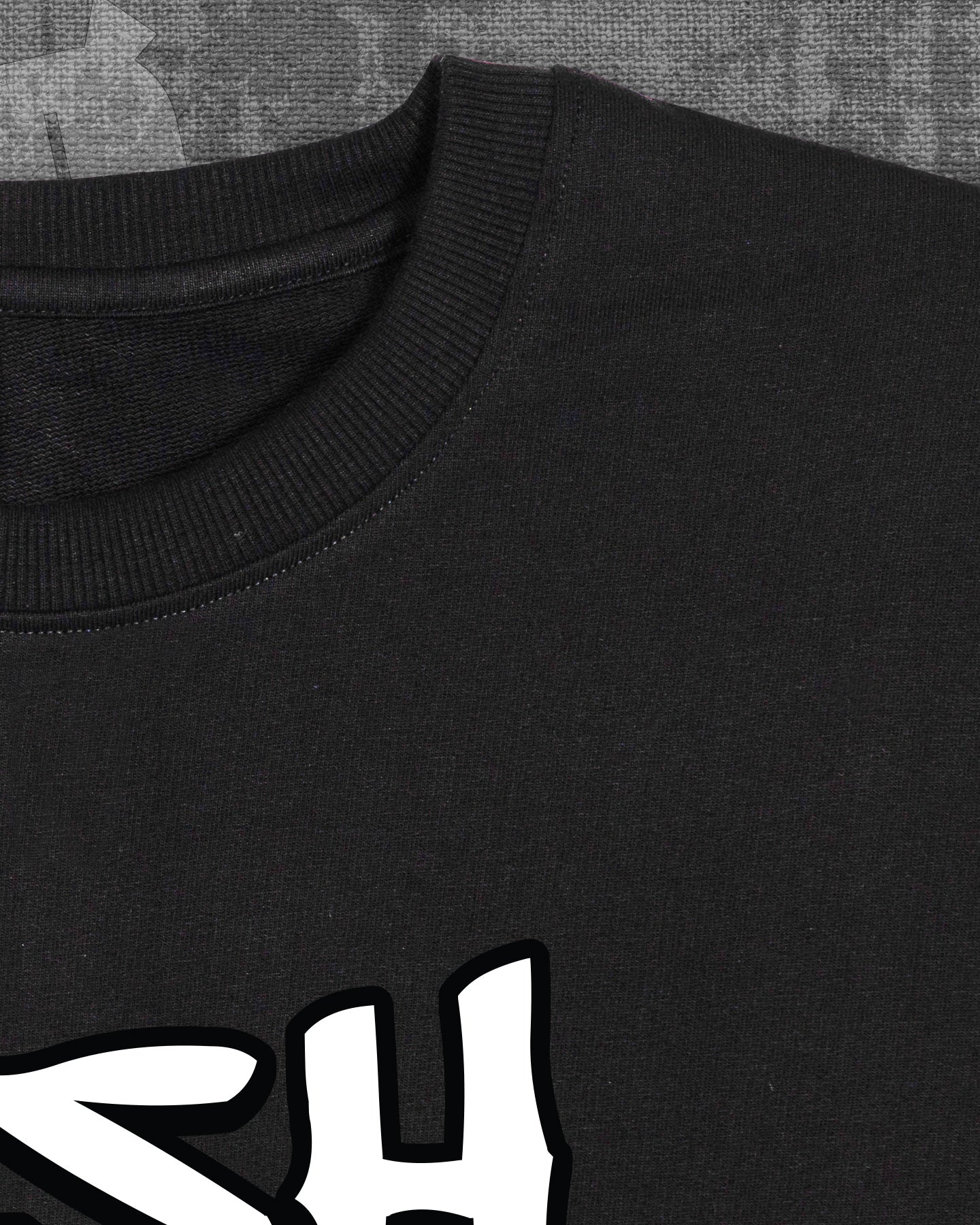 Push Hard Black Heavyweight Oversized T-shirt