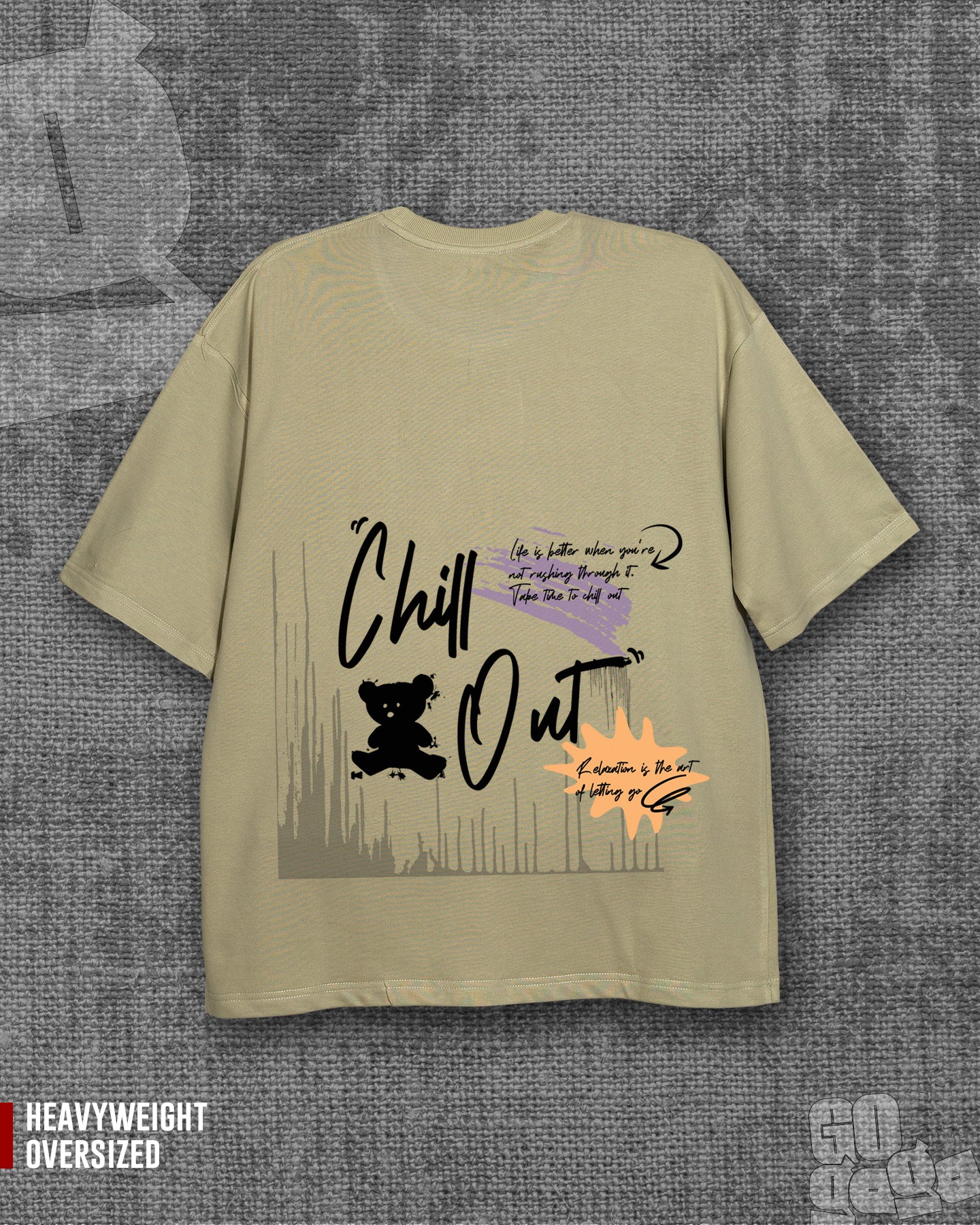 Chill Out Cement Grey Heavyweight Oversized T-shirt