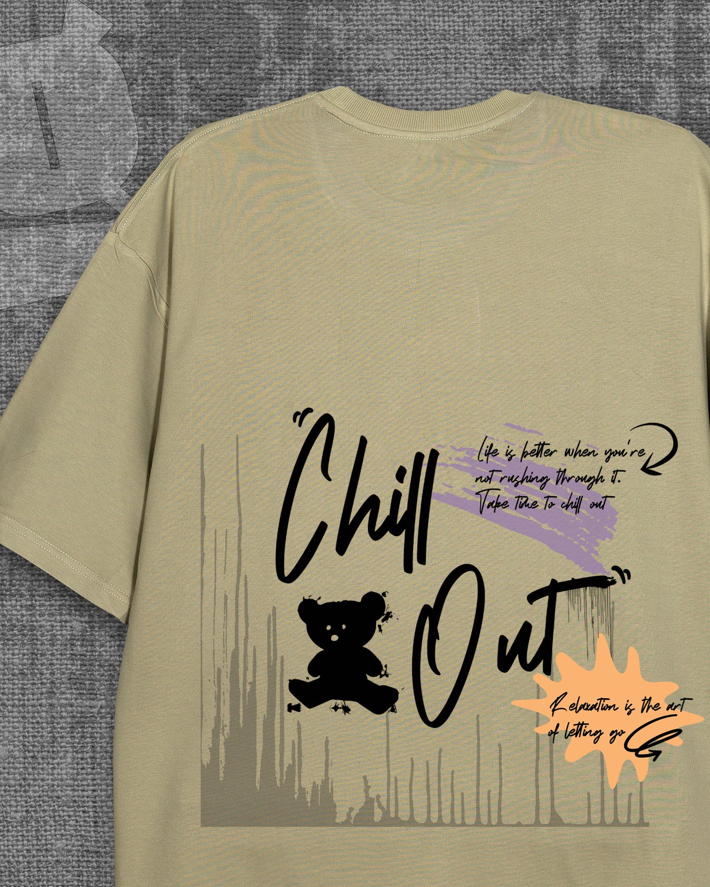 Chill Out Cement Grey Heavyweight Oversized T-shirt