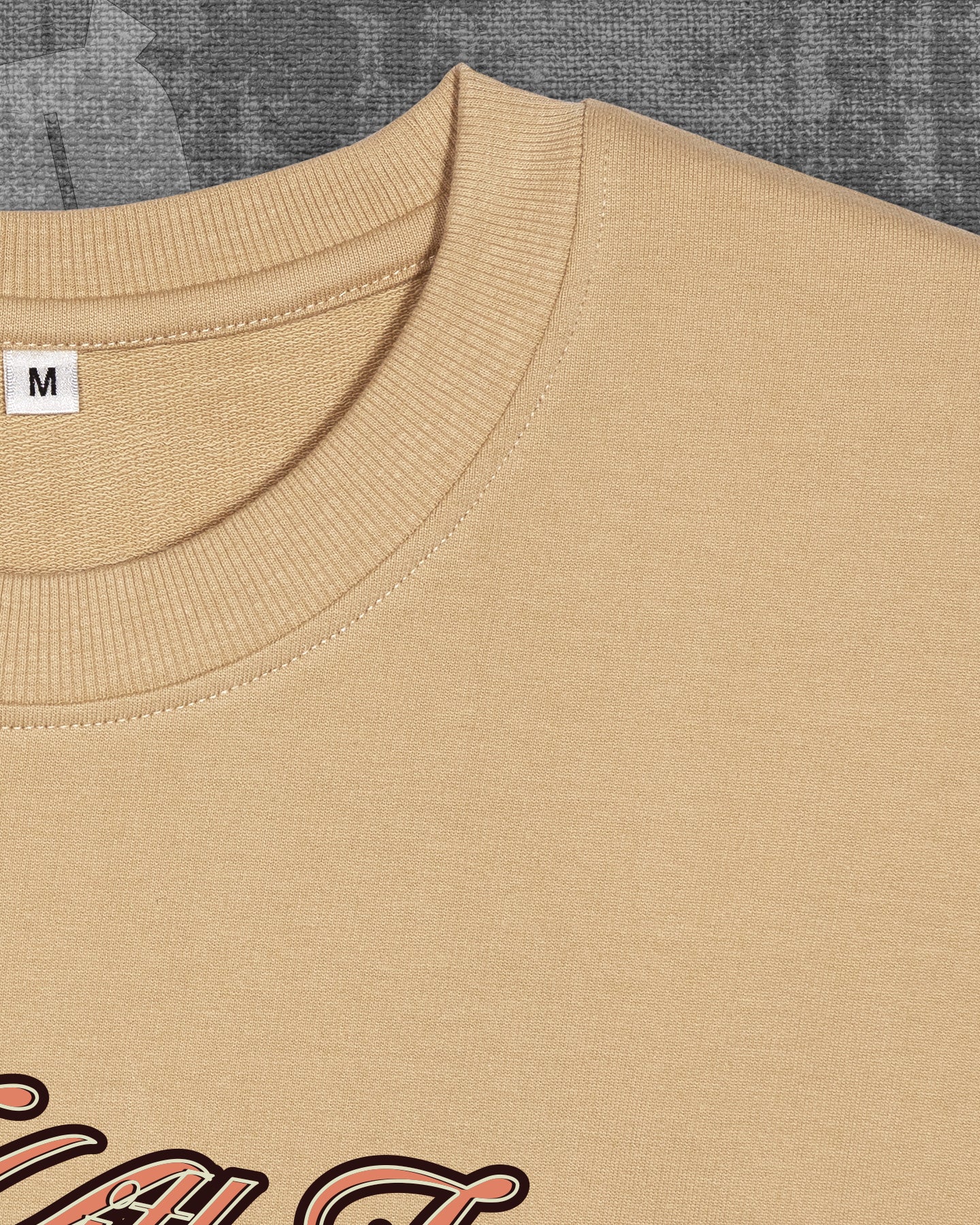 Life with joy Light Beige Heavyweight Oversized T-shirt