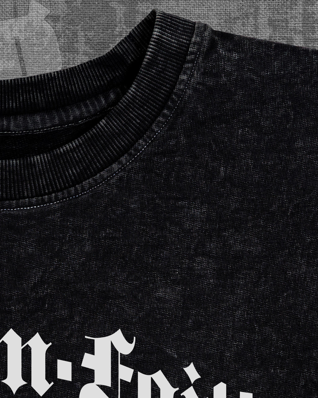 Flying on faith Black stonewash Heavyweight Oversized T-shirt