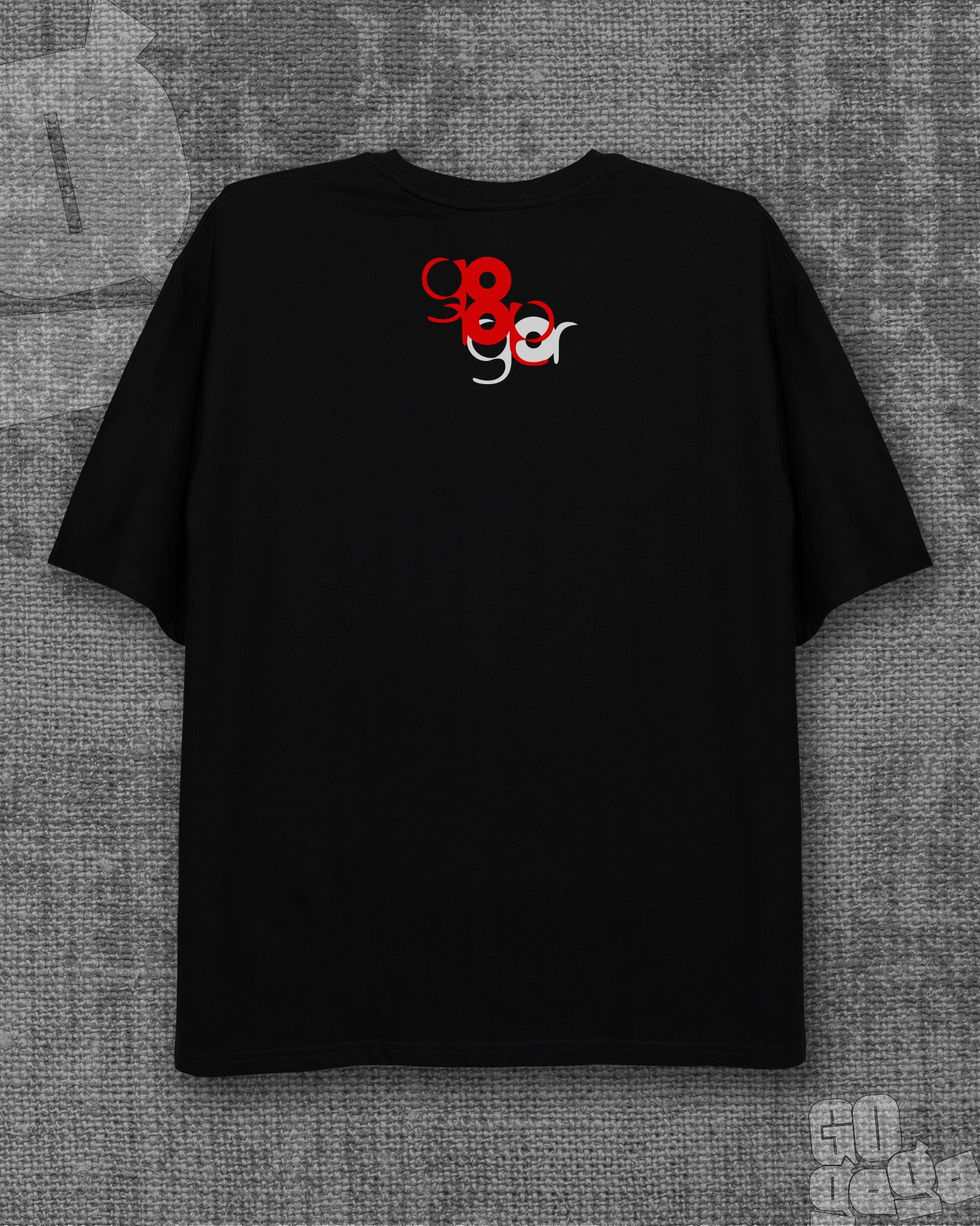 Red Letters Black Heavyweight Oversized T-shirt