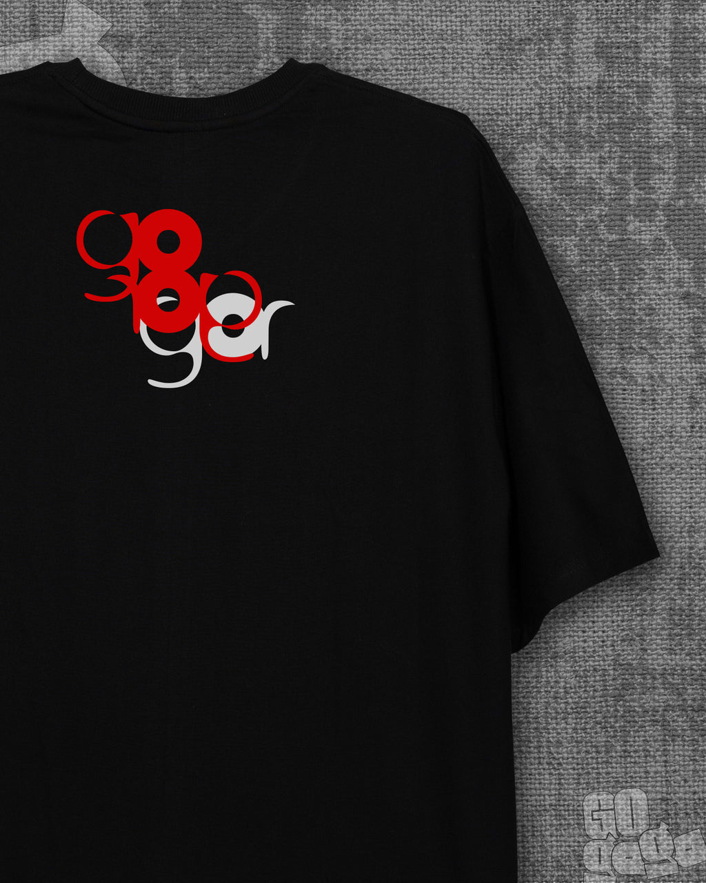 Red Letters Black Heavyweight Oversized T-shirt