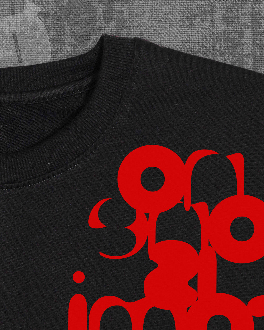 Red Letters Black Heavyweight Oversized T-shirt