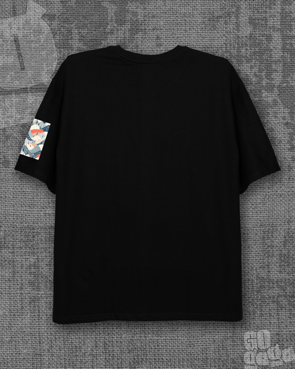 Festive Vibes Black Heavyweight Oversized T-shirt