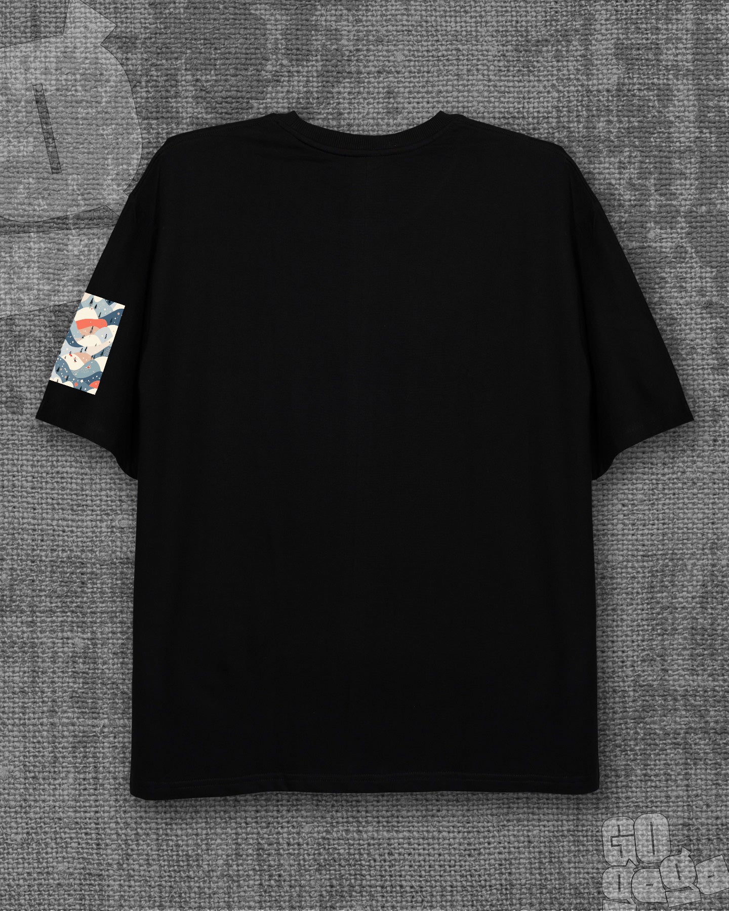 Festive Vibes Black Heavyweight Oversized T-shirt