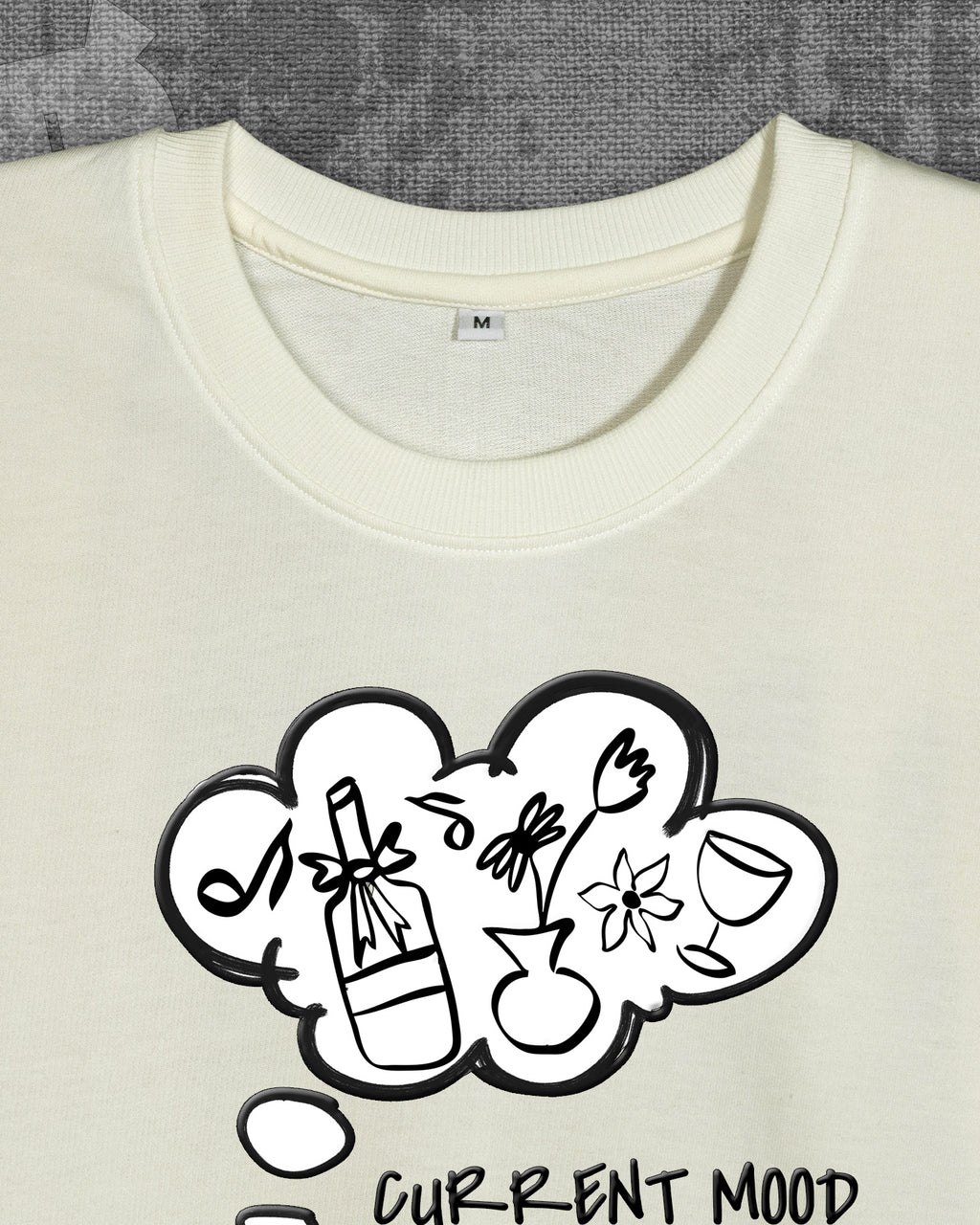 Current Mood  Off white Heavyweight Oversized T-shirt