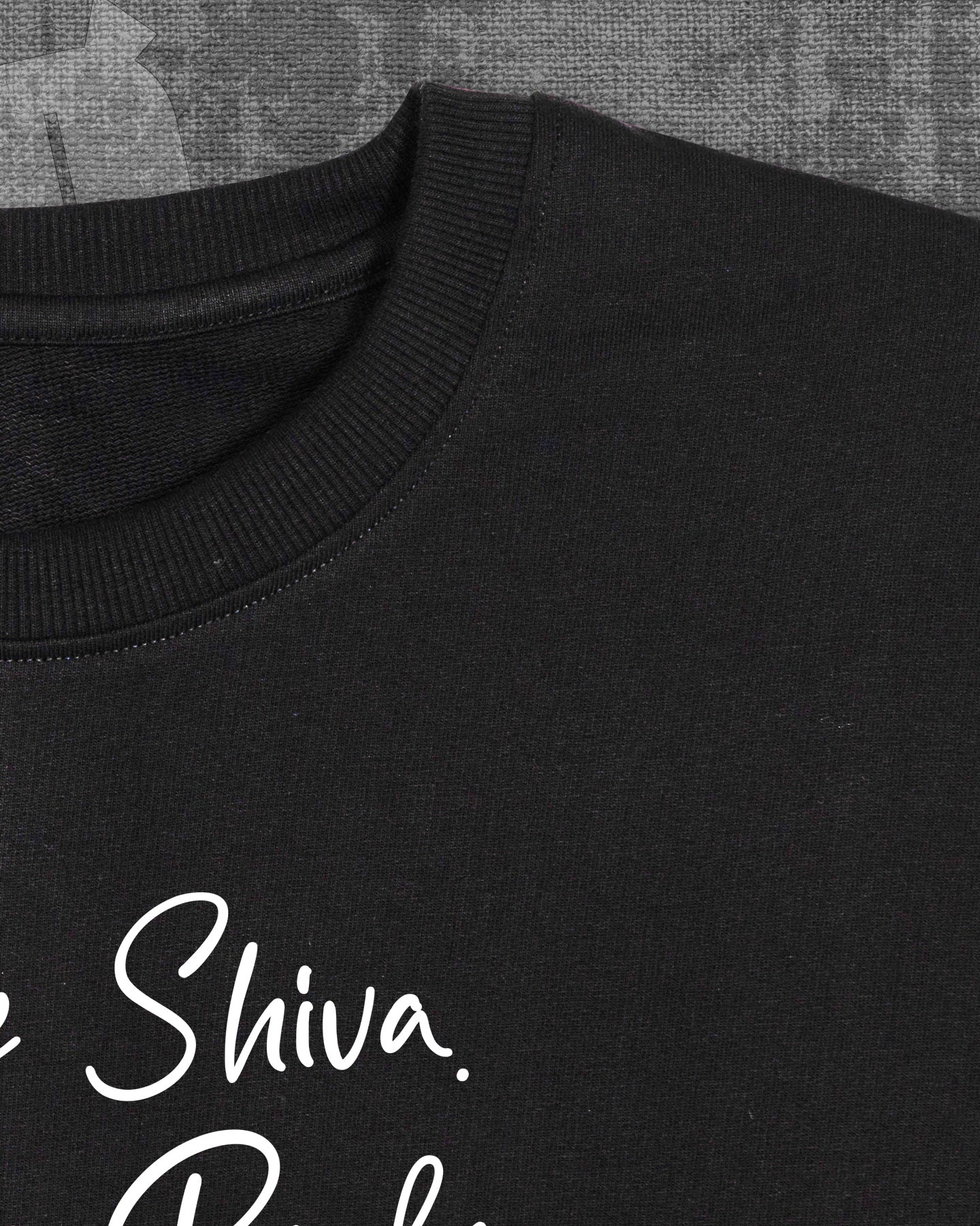 Calm like Shiva, Wild like Rudra Black Heavyweight Oversized T-shirt