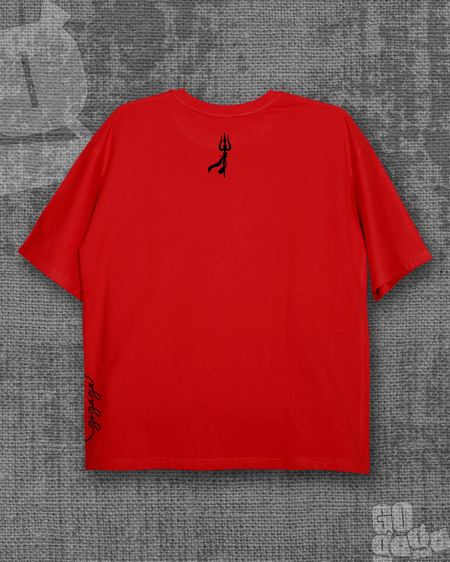 Mahadev is within me Red Heavyweight Oversized T-shirt