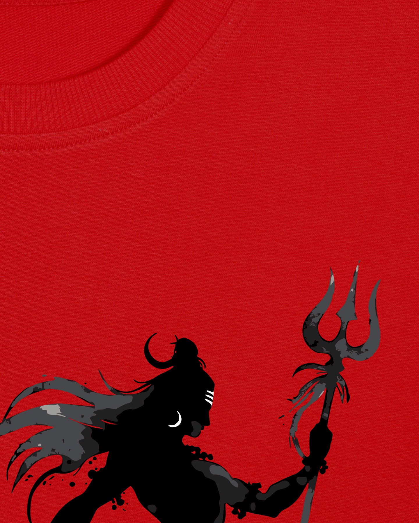 Mahadev is within me Red Heavyweight Oversized T-shirt