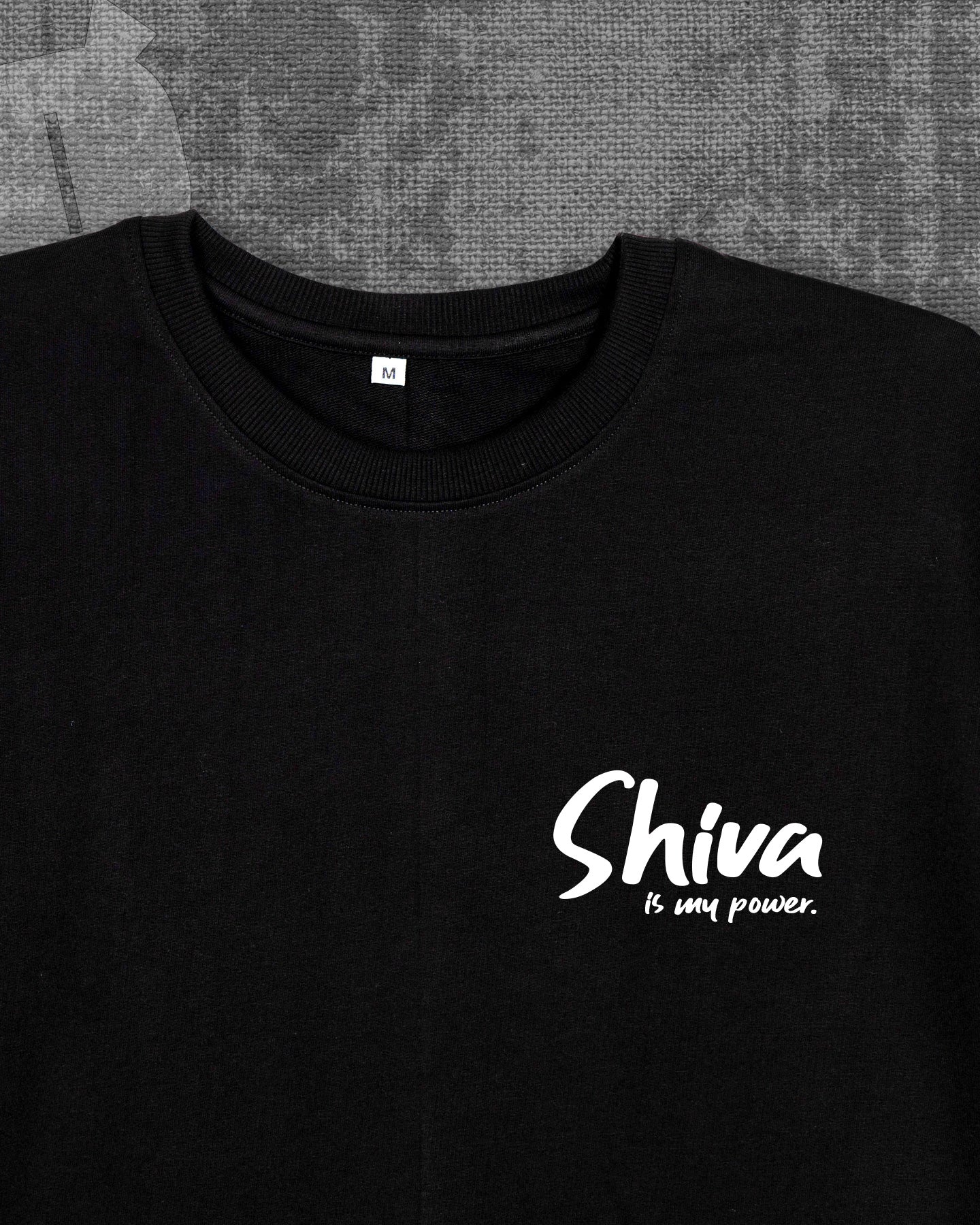 Shiva is my power Black Heavyweight Oversized T-shirt