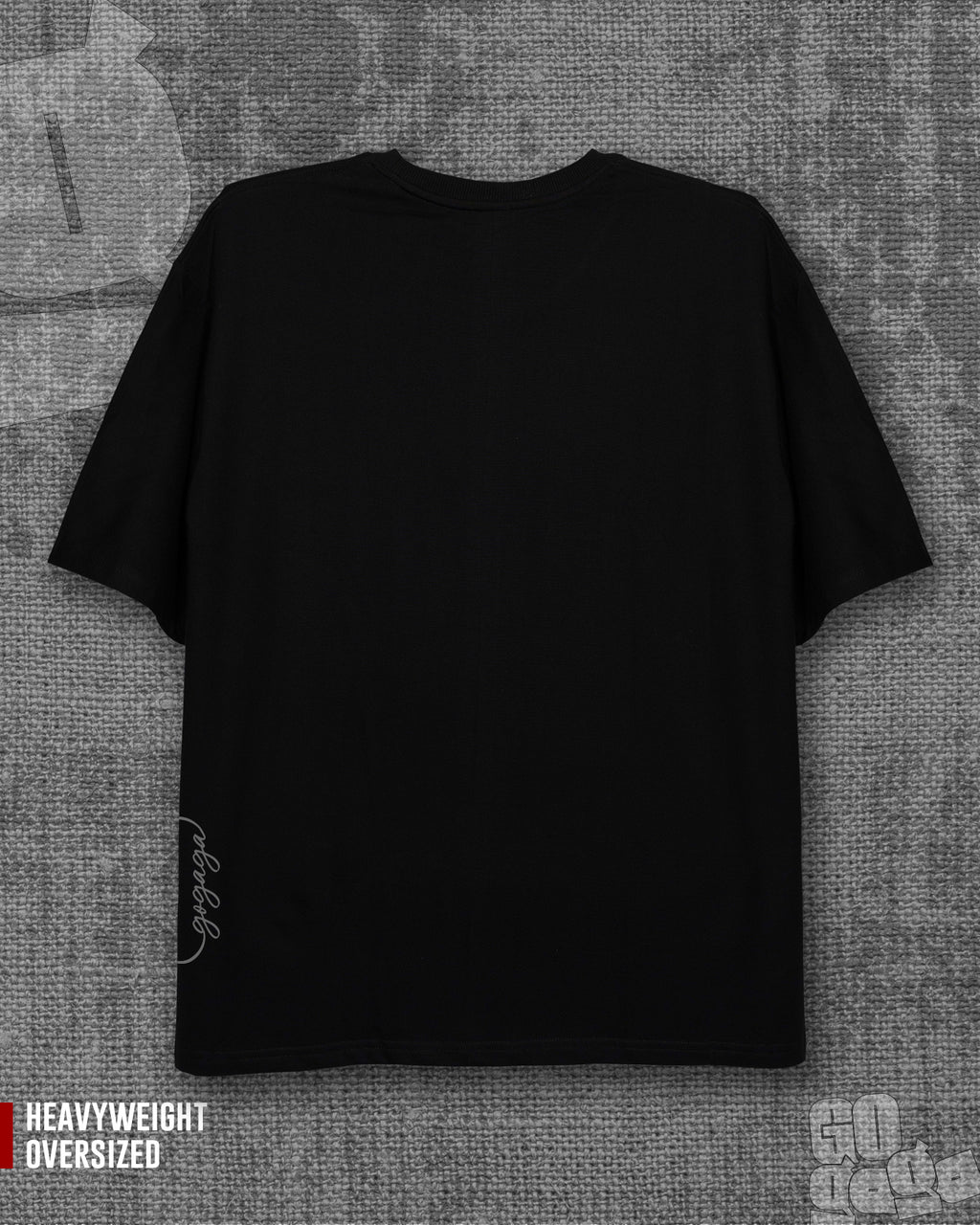 Fearless in battle Black Heavyweight Oversized T-shirt